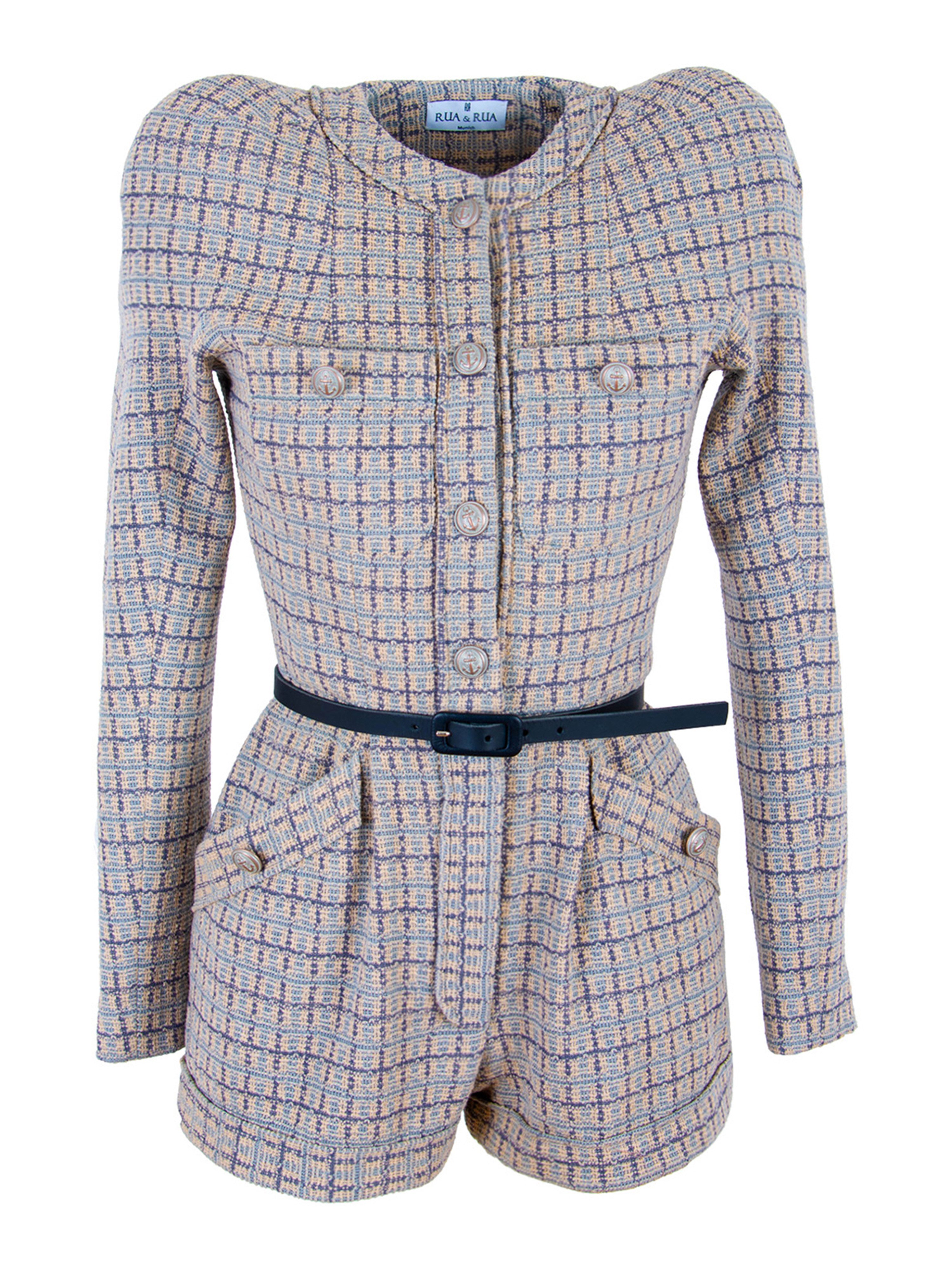 RUA & RUA Playsuit Bouclé Tweed Jumpsuit Overall (1-tlg)