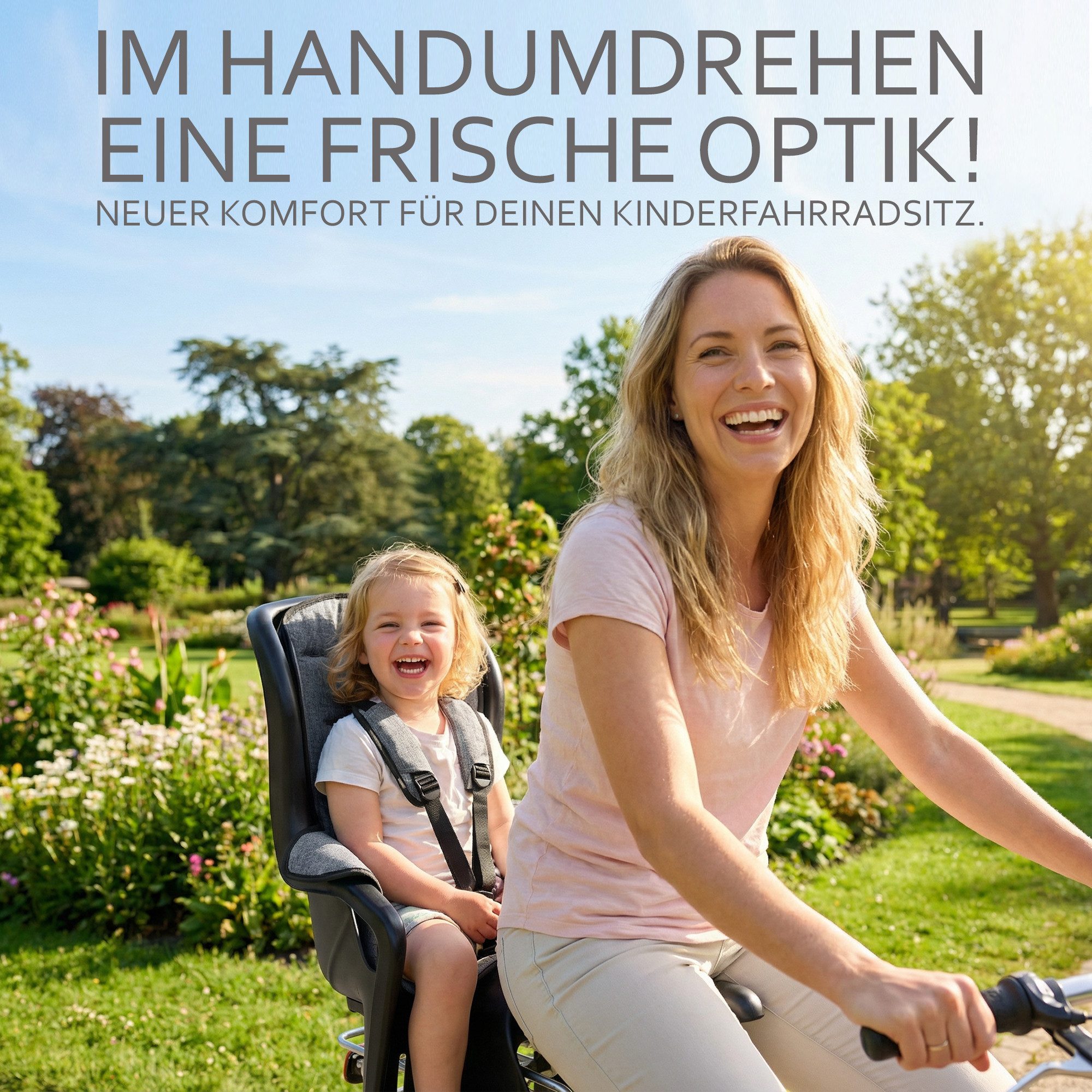 BambiniWelt by Rafael K. Fahrradkindersitz Ersatzbezug Sitzkissen für Fahrradsitz kompatibel mit Römer Jockey M5, ab: 9 Monate, bis: 5 Jahre