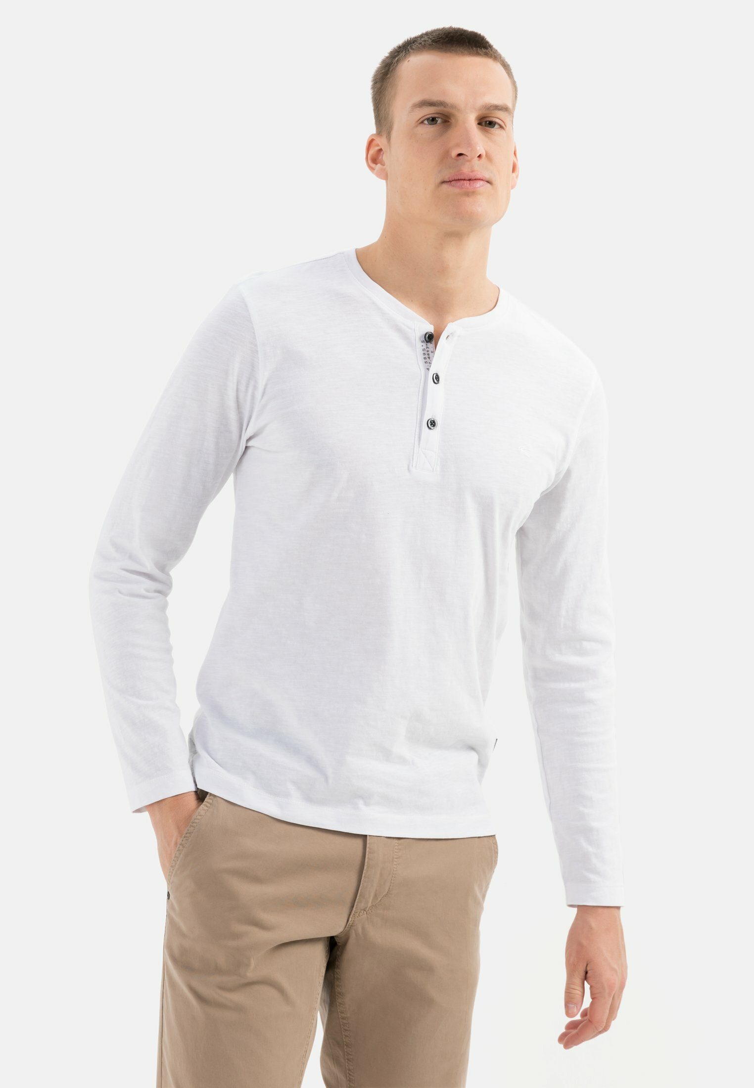 Weiß active camel Henleyshirt