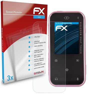 atFoliX Schutzfolie Displayschutz für VTech KidiZoom Snap Touch, (3 Folien), Ultraklar und hartbeschichtet
