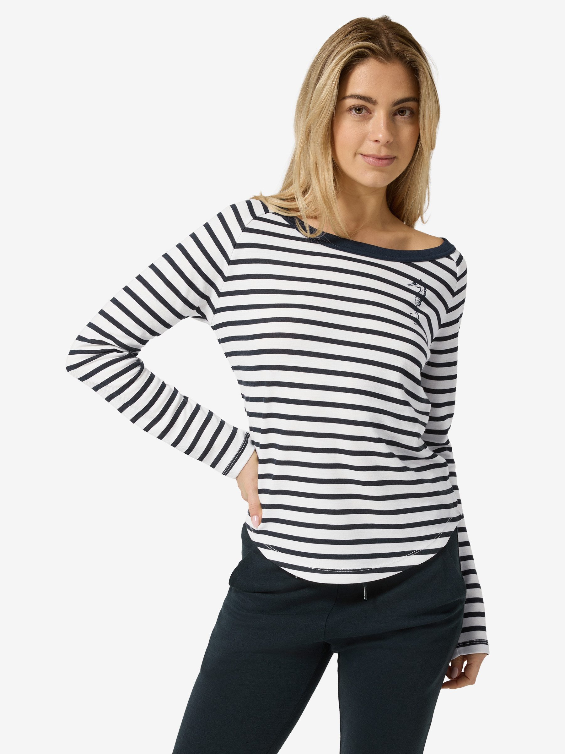 Langarmshirt für Damen, nachhaltig, Merino