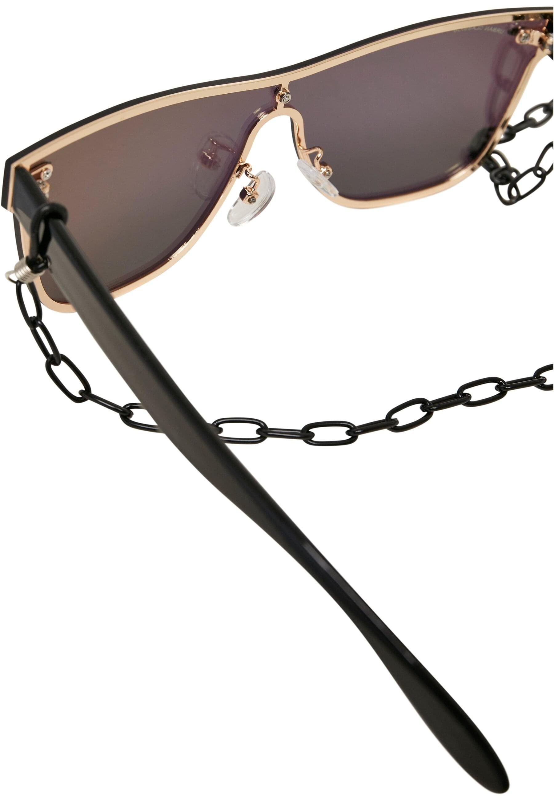 URBAN CLASSICS Unisex 103 Sonnenbrille mirror Sunglasses Chain black/gold