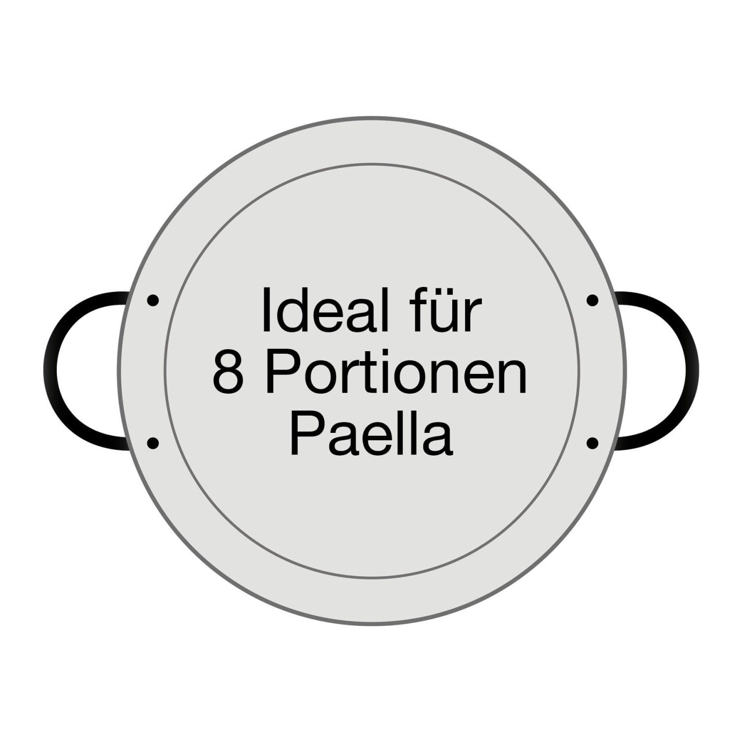 GAUMENKICK Paellapfanne Griffe, Stahl - 38cm Paella-Pfanne - VALENCIANA poliert Stahl (1-tlg) D: zwei