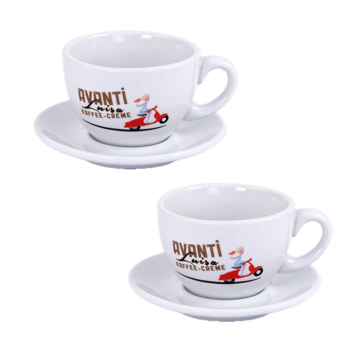 LK Trend & Style Tasse AVANTI - Milchkaffeetasse - 2er Set, Porzellan, dickwandig und äußerst robust verarbeitet.