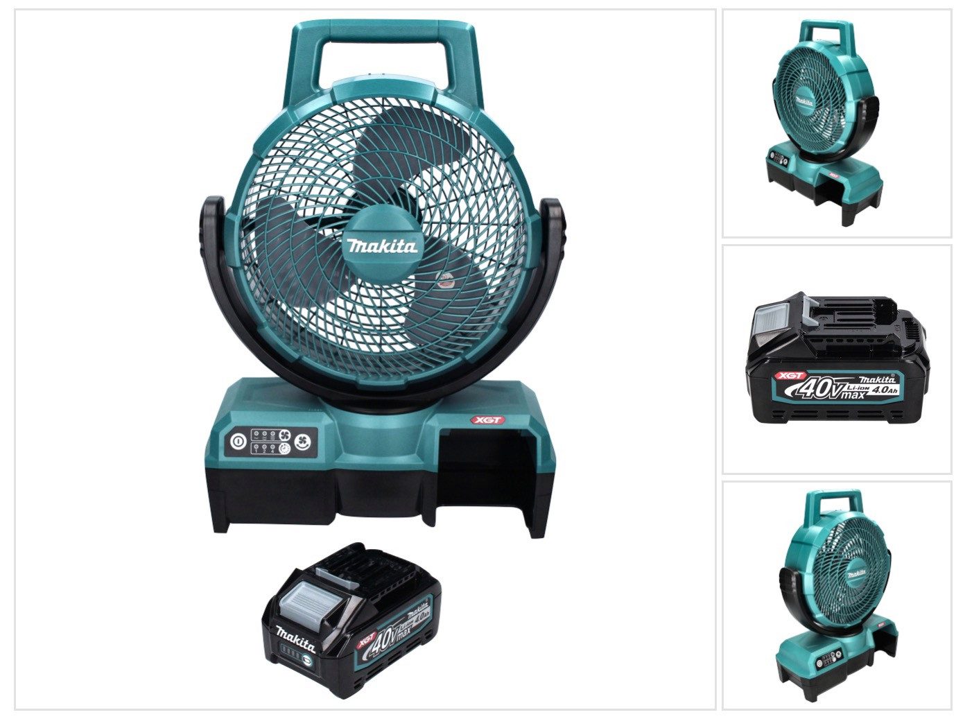 Makita Akku-Standventilator CF 001 GM1 Akku Lüfter XGT 40 V max. 235 mm Ventilator Netzbetrieb +