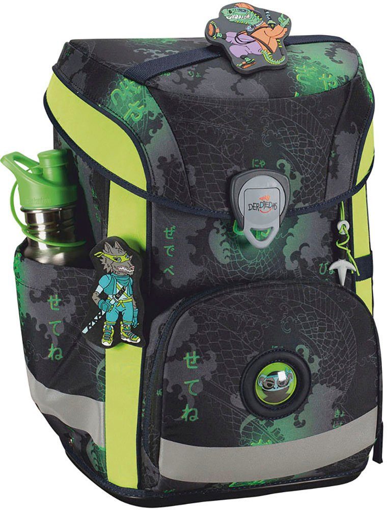 DerDieDas® Schulranzen ErgoFlex Easy, Funny Fighter (Set, 5-tlg), enthält recyceltes Material