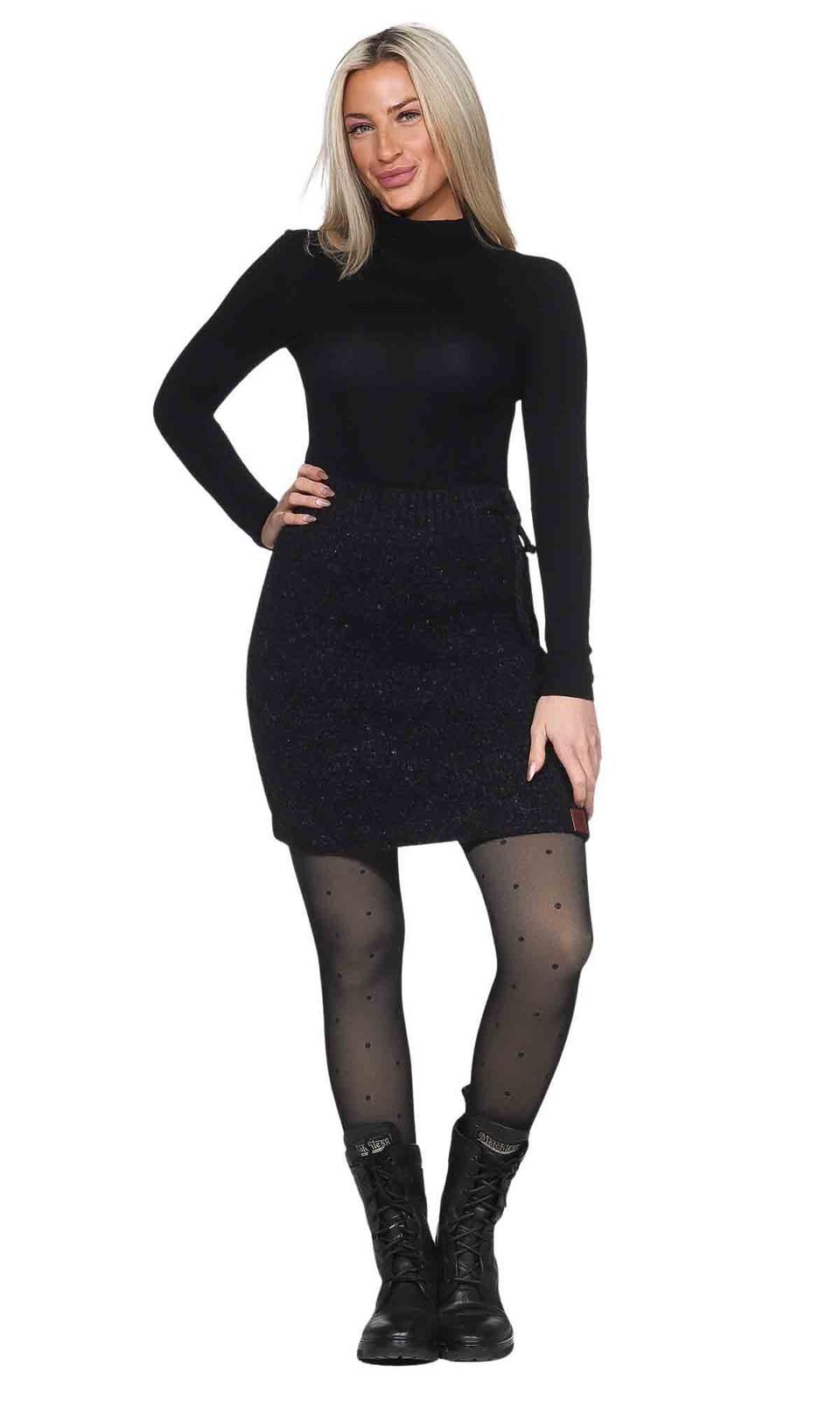 KUNST UND MAGIE Strickrock Klassischer Boho Strickrock Rock Winter Wolle