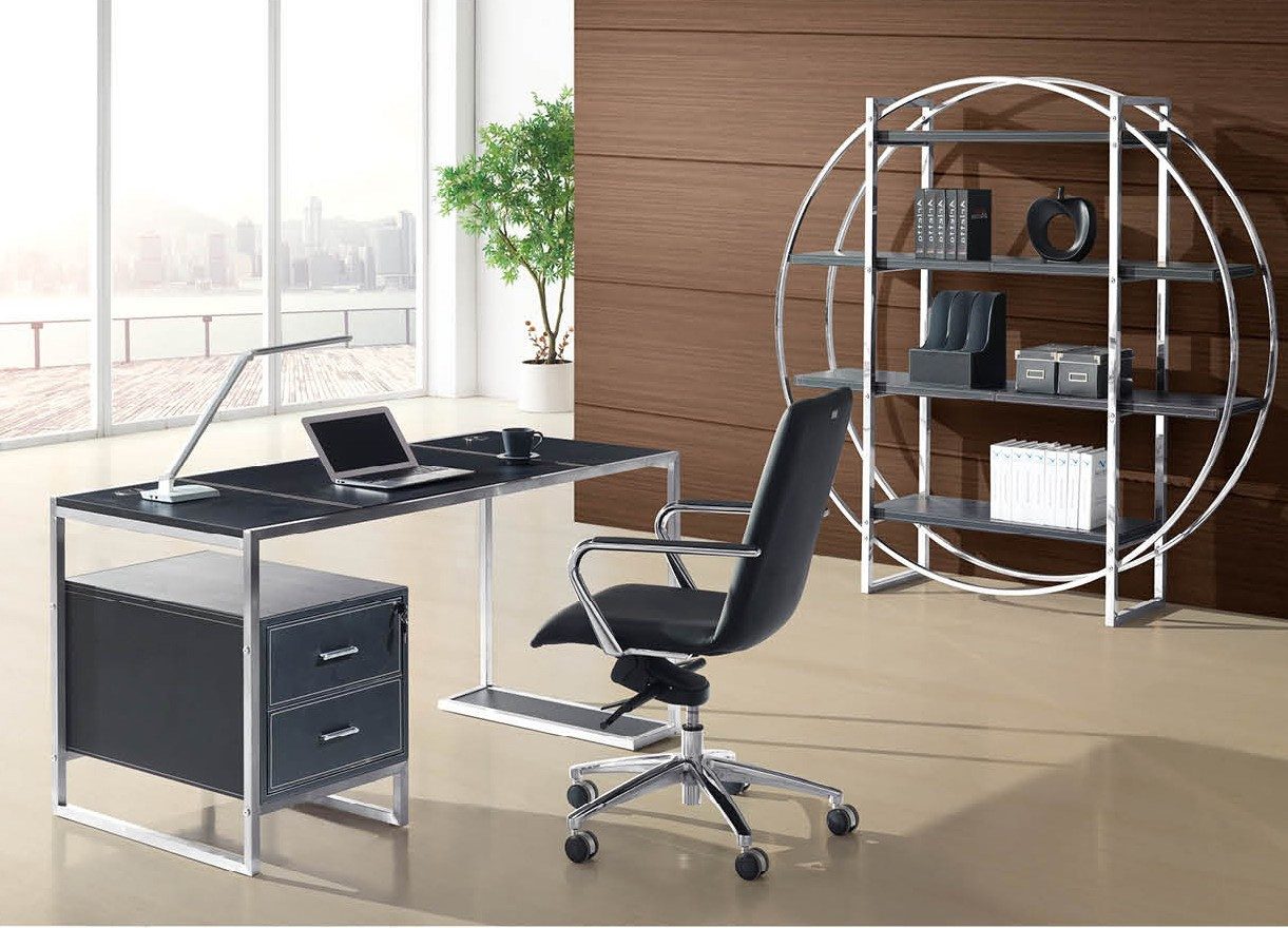 Xlmoebel Schreibtisch Luxuriöser Designer Tisch aus Metall für stilvolle Büros, Made in Europa