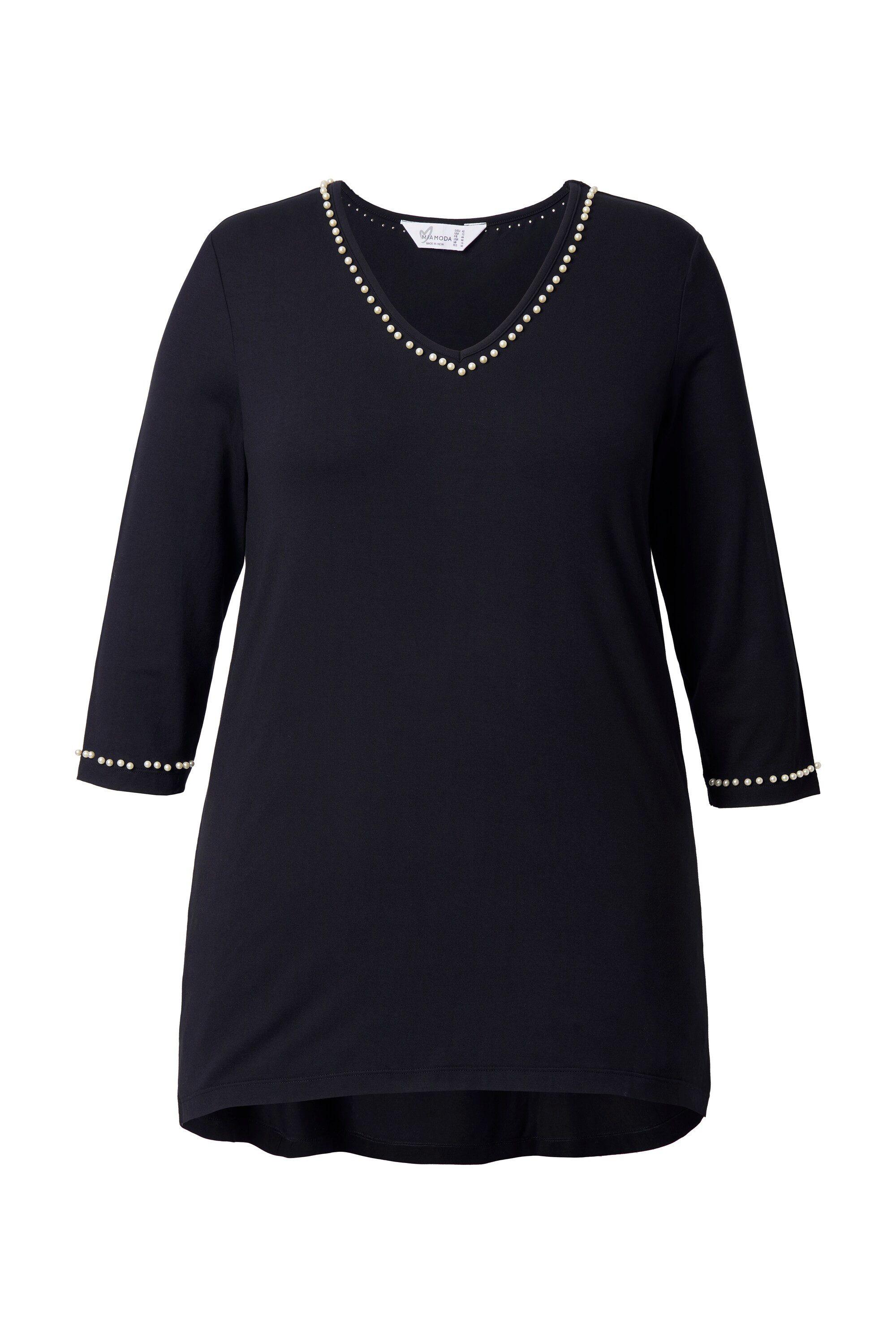 MIAMODA T-Shirt T-Shirt A-Linie Zierperlen 3/4-Ärmel günstig online kaufen