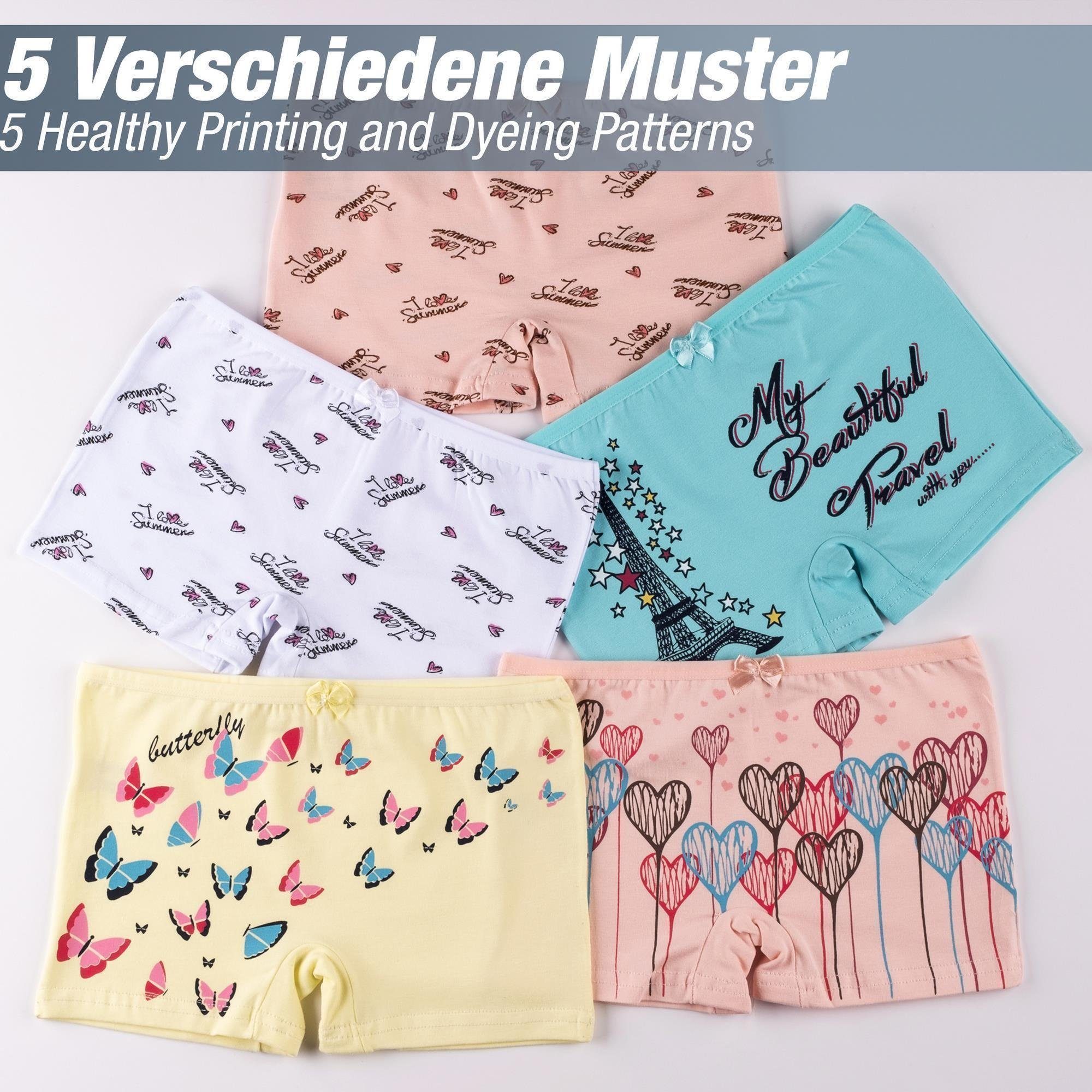 LOREZA Panty 10er Set Mädchen Pantys - Herz - Bunt (Spar-Packung, 10-St)