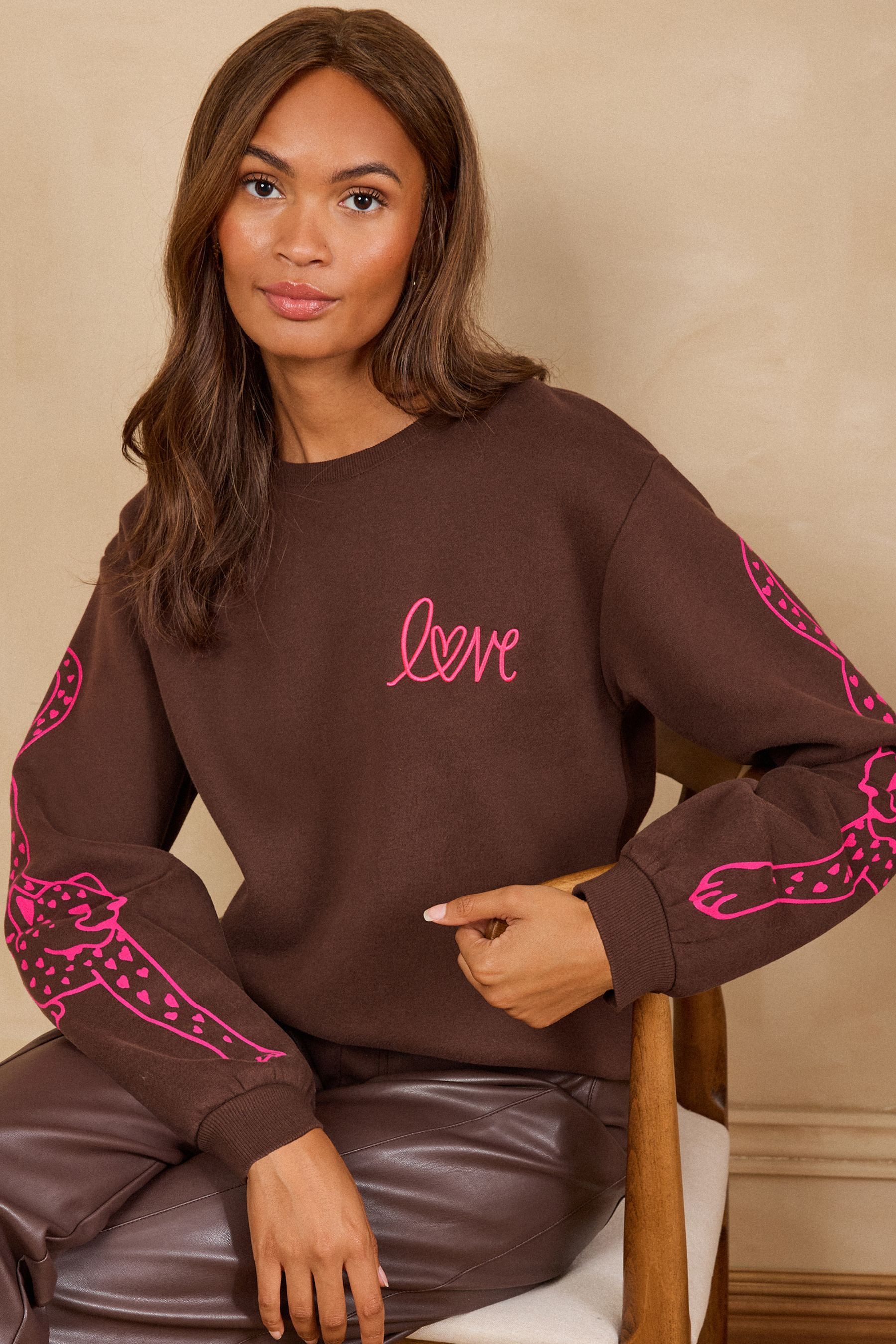 Love & Roses Sweater Love & Roses Sweatshirt mit Gepard-Motiv, Regular (1-tlg) – Bild 5 von 5