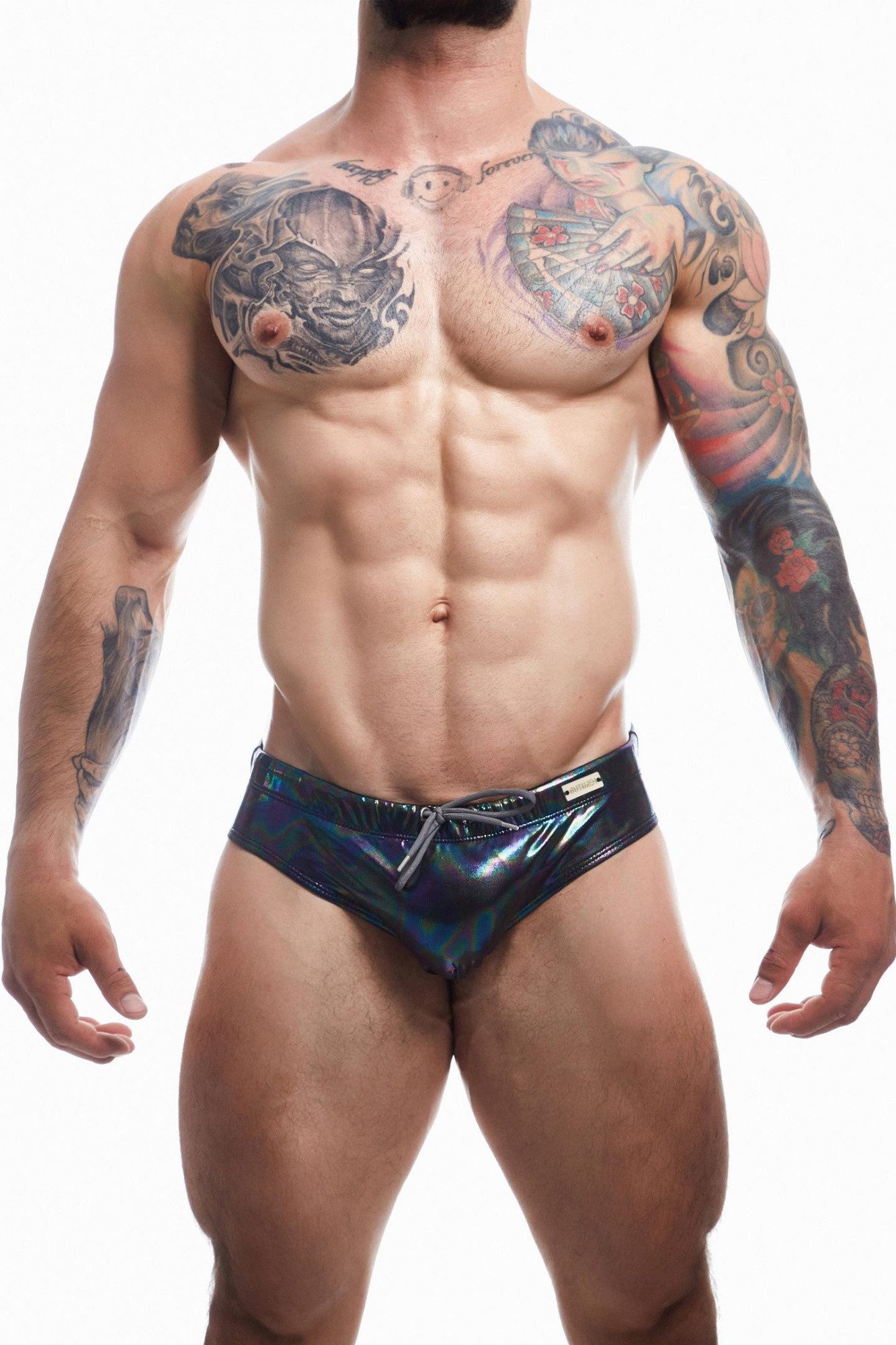 CUT4MEN Boxershorts Schwarzer Herren Badeslip Männer günstig online kaufen