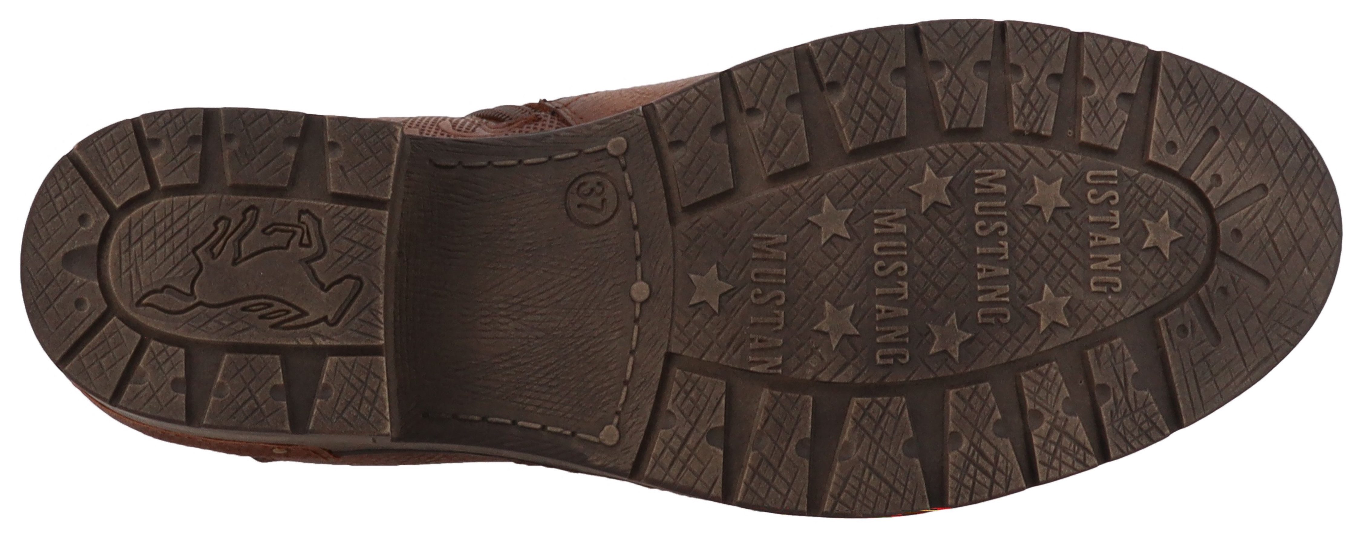 Mustang Shoes Gelja Winterstiefelette Stiefelette, Winterboots mit Anziehlasche