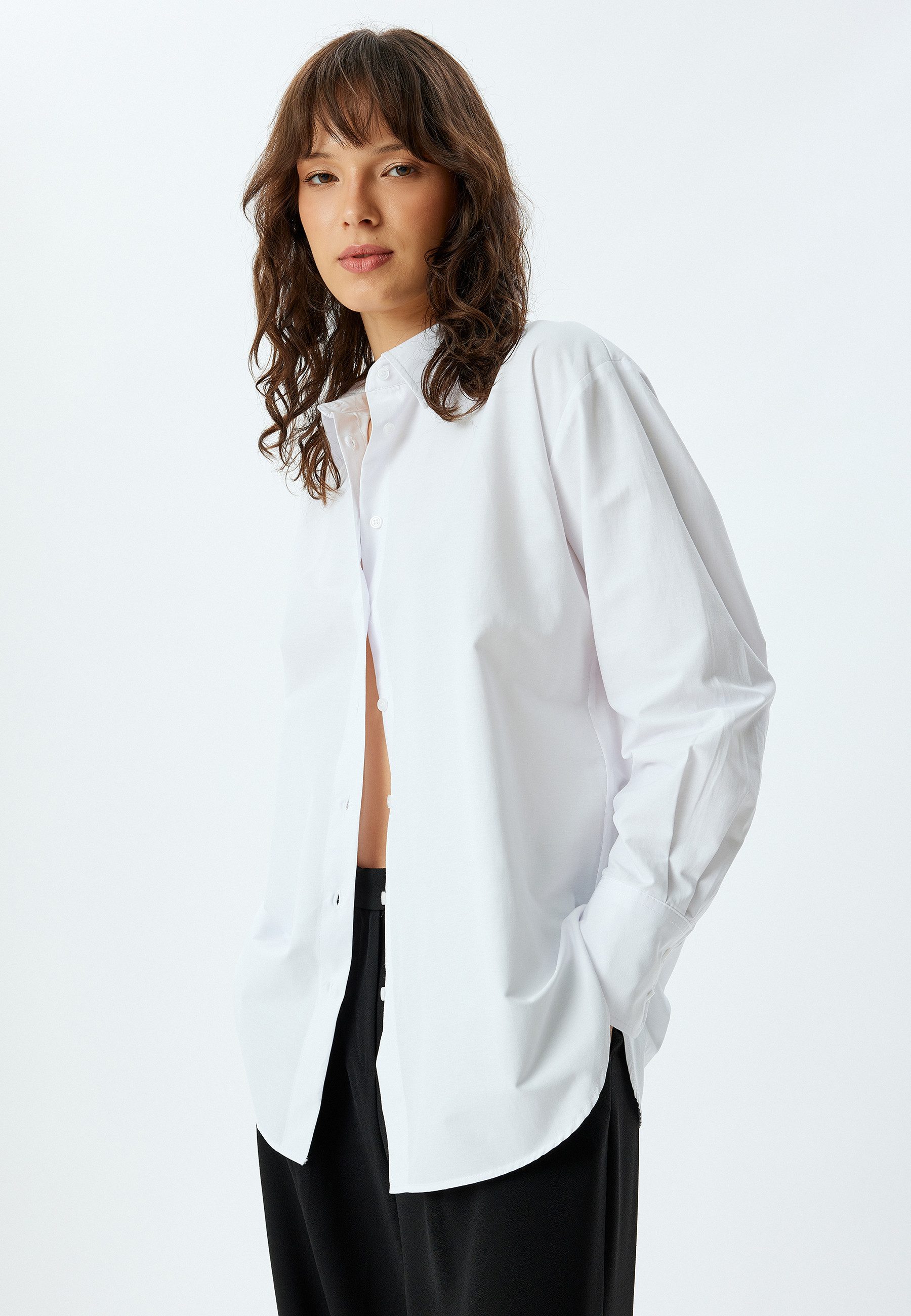 Koton Langarmshirt Hemdkragen Langärmelig