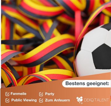 Dekotalent® Luftschlange 8x Luftschlangen Deutschland schwarz-rot-gelb Party Deko Fußball WM EM