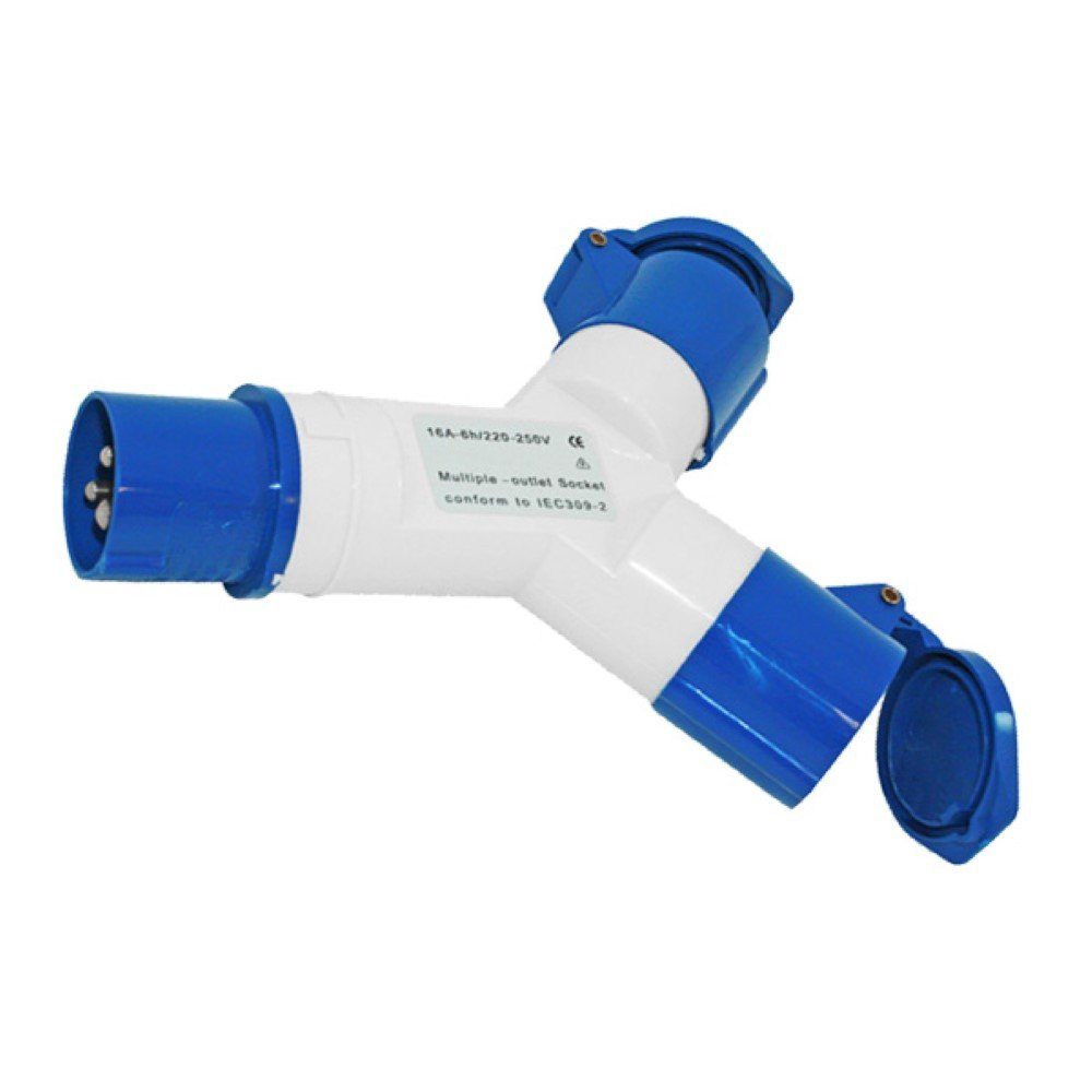 HABA B.V. Вилка cee CEE 2 fach Verteiler Adapter Затыкать Kupplung 230V