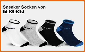 TEXEMP Laufsocken 12 Paar Frottee Socken Sneaker Herren Damen Sportsocken Baumwolle (Packung, 12 Paar) Frottee Sohle