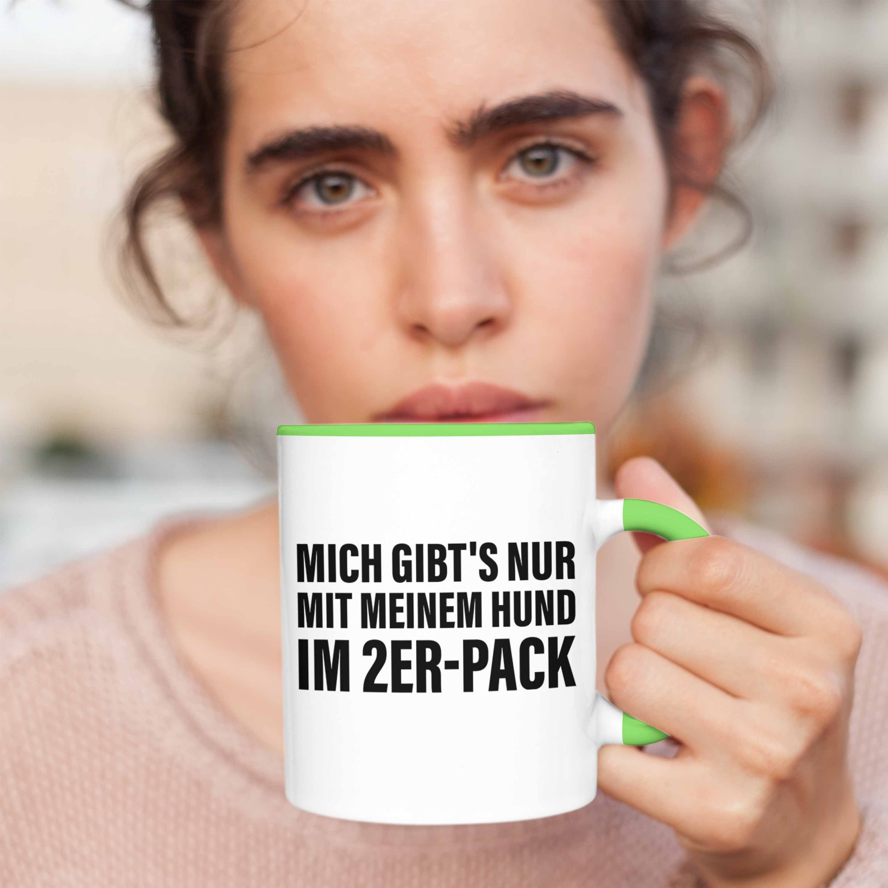 Hundeliebhaber für mit Tasse Kaffeetasse Sprüchen Grün - für Frauen Trendation Lustige Trendation Tasse Lustig Kollegin
