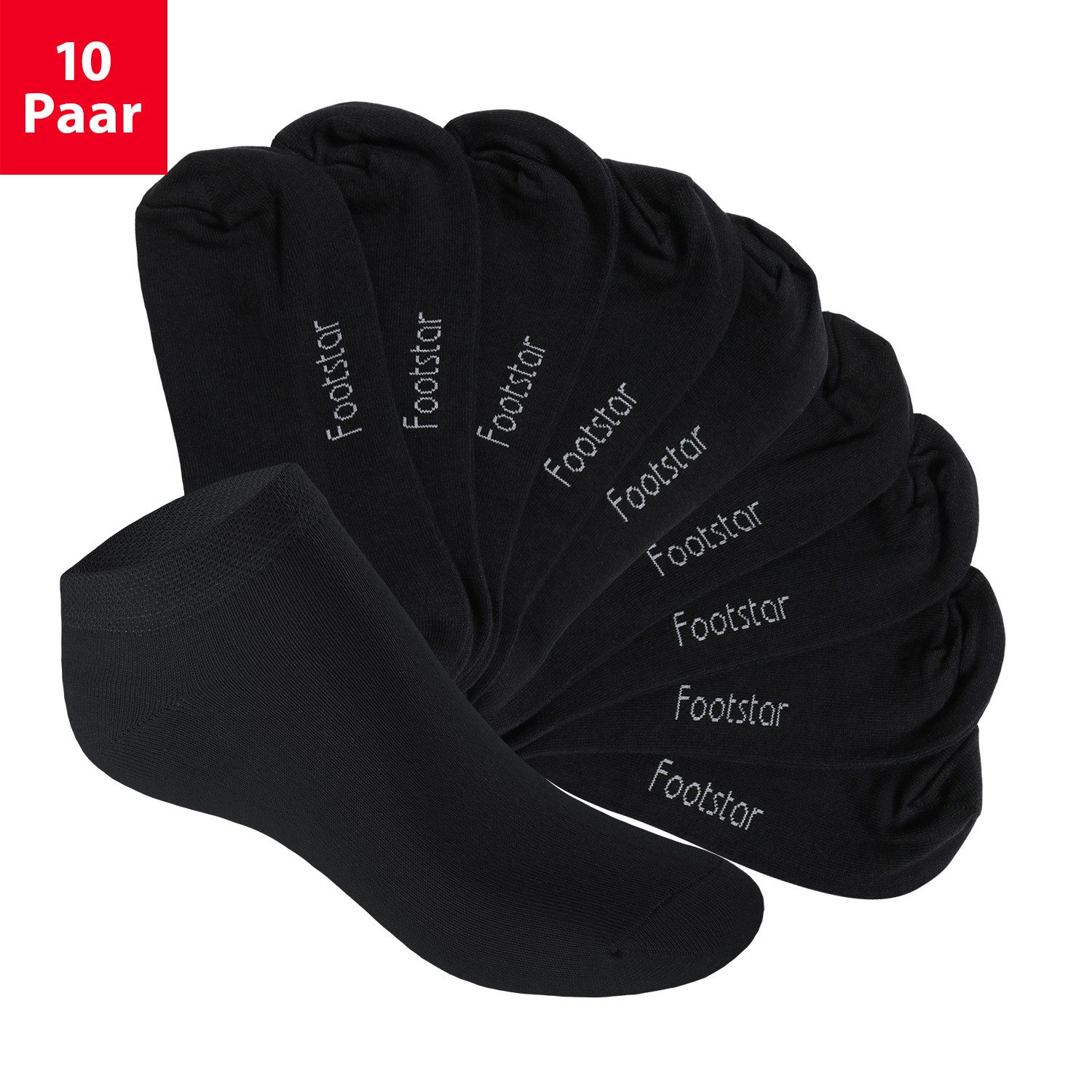 Footstar Sneakersocken EVERYDAY! Kinder Sneaker Socken (10 Paar) Kurze Socken für Kids (10-Paar)