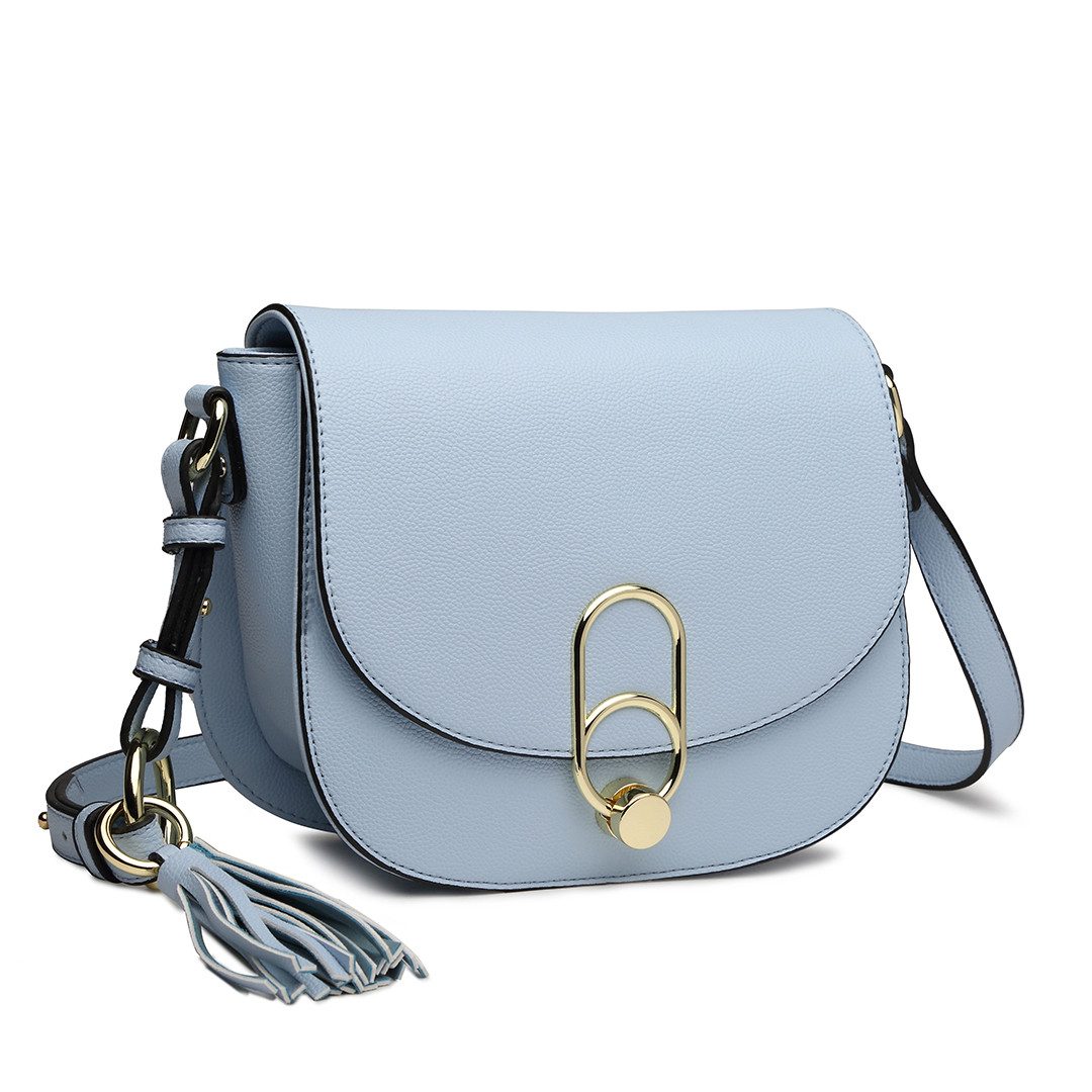Miss Lulu Umhängetasche Schultertasche Damen Cross Body Bag Modern Mit Reißverschluss