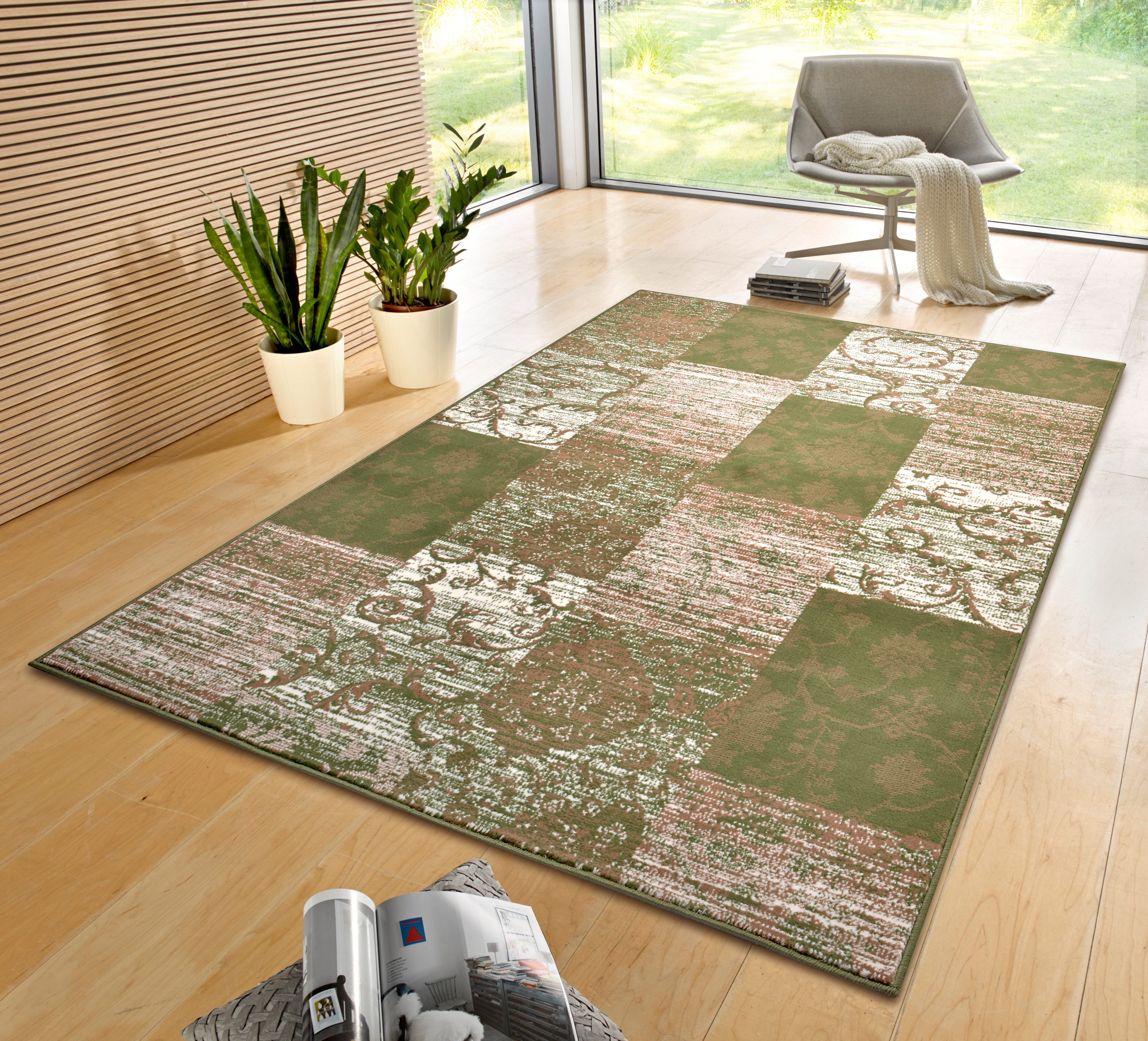 HANSE Home Teppich Bloques, rechteckig, Höhe: 9 mm, Kurzflor, Weich, Mehrfarbig, Wohnzimmer, Schlafzimmer, Esszimmer