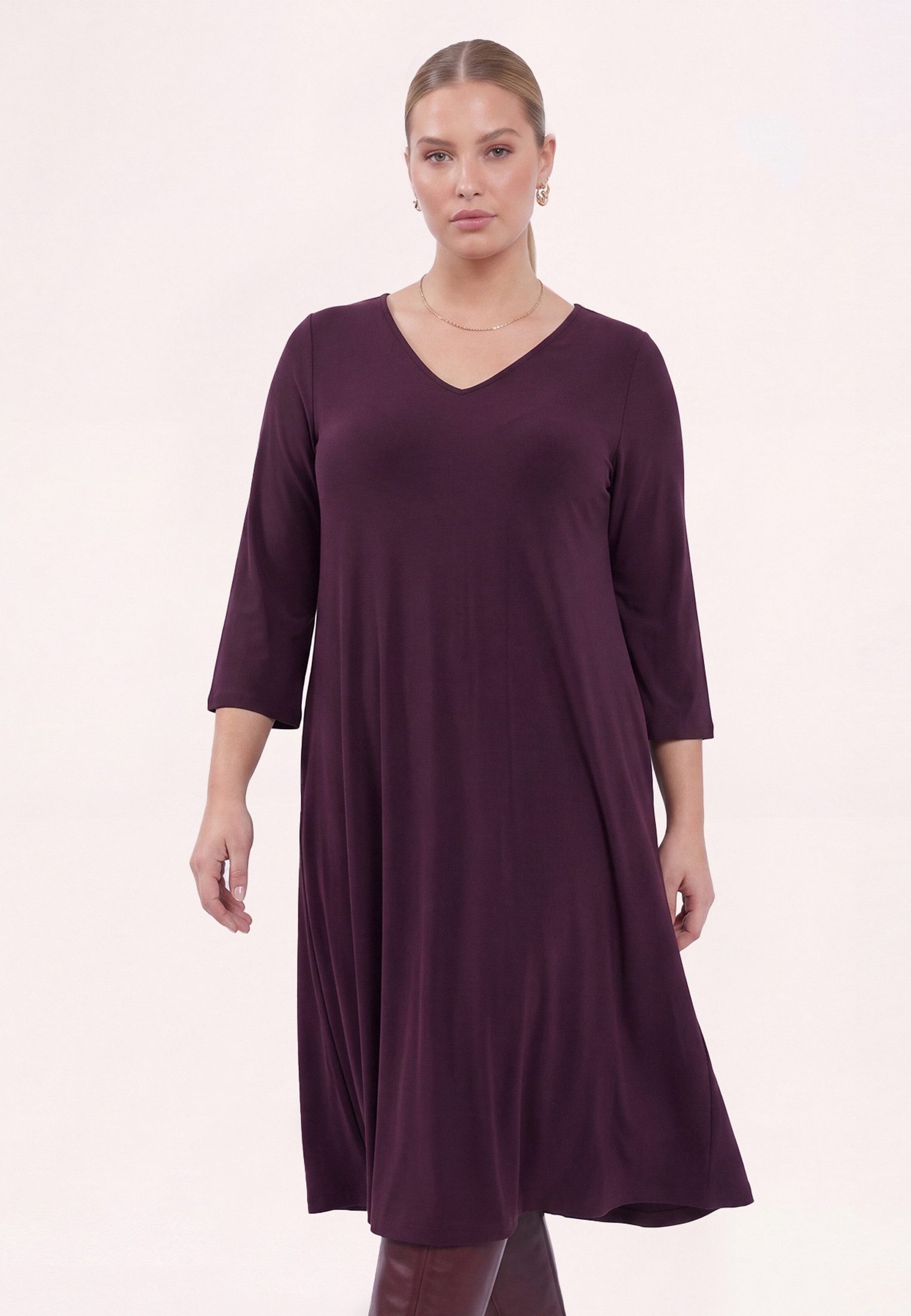 YOEK A-Linien-Kleid Damen Kleid mit Langarm mit langen Ärmeln