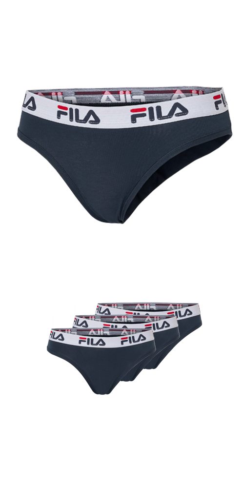 Fila Brasilslip WOMAN BRAZILIAN SLIP (3er Pack) mit elastischem Logobund