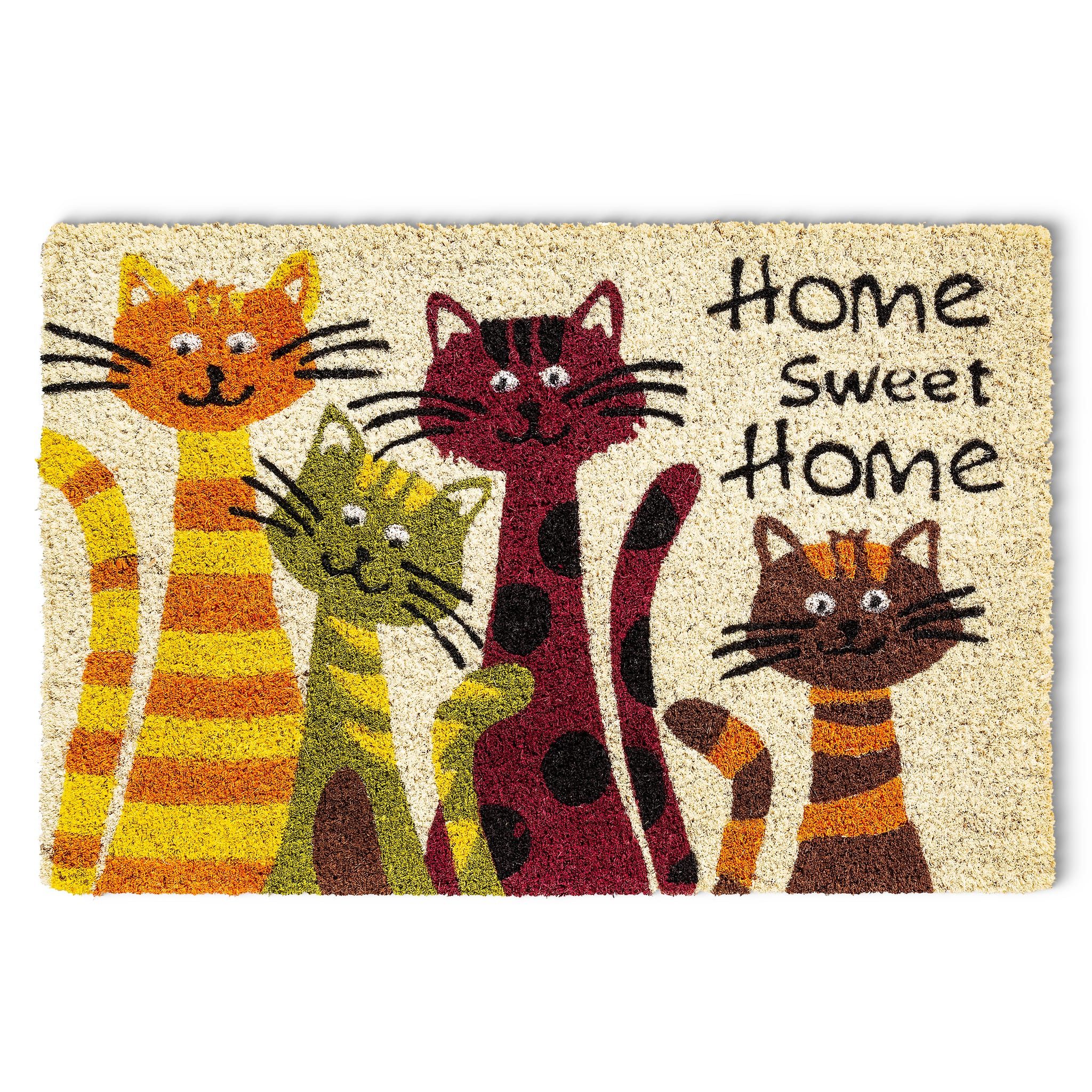 matches21 HOME & HOBBY Fußmatte Kokosmatte Katzen Sweet Home 40x60 cm als a günstig online kaufen