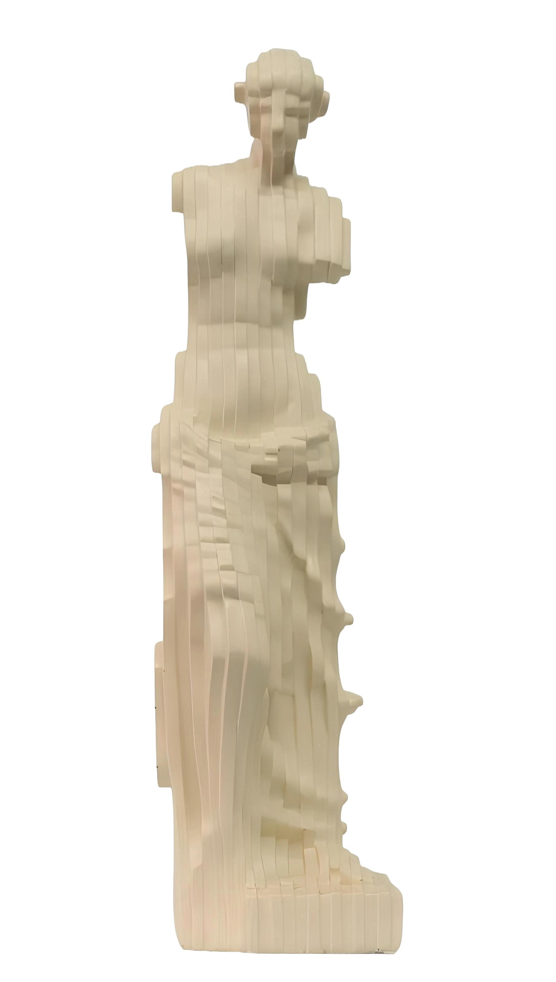 Skulptur Neuheit Deko Skulptur Figur Dame mit gestreiftem Design für den Monat