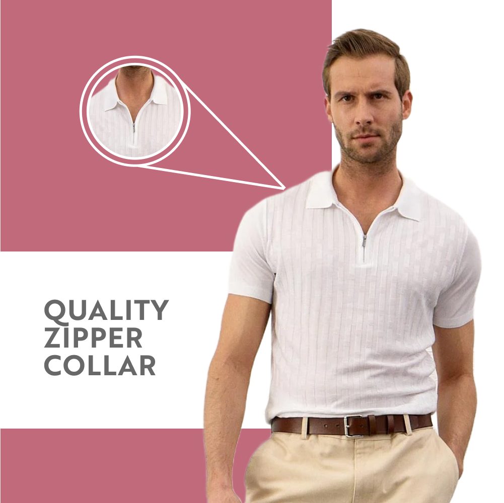 danger Poloshirt Herren Strick-T-Shirt – Rundhalsausschnitt, günstig online kaufen
