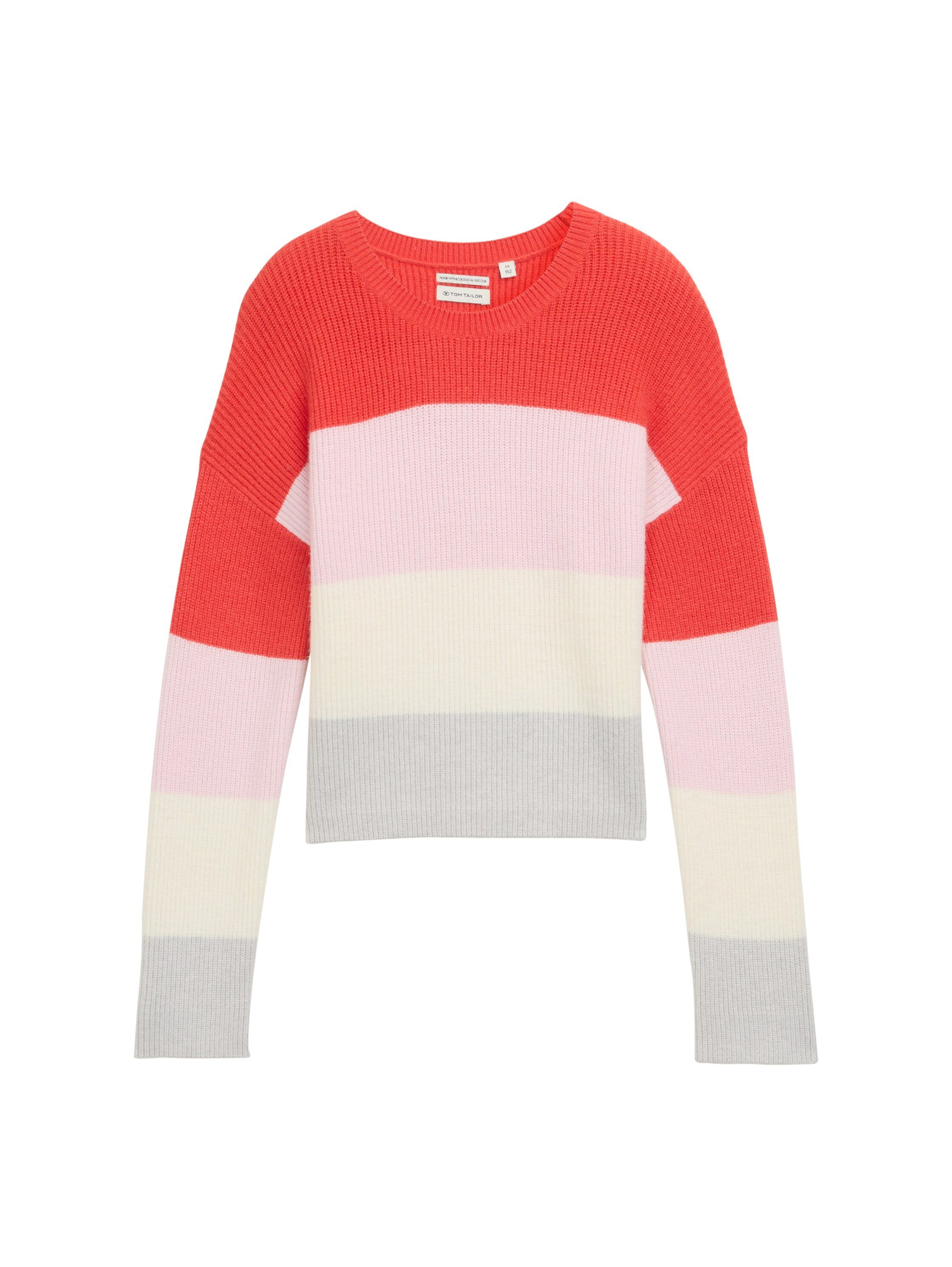 TOM TAILOR Strickpullover mit Colour Blocking