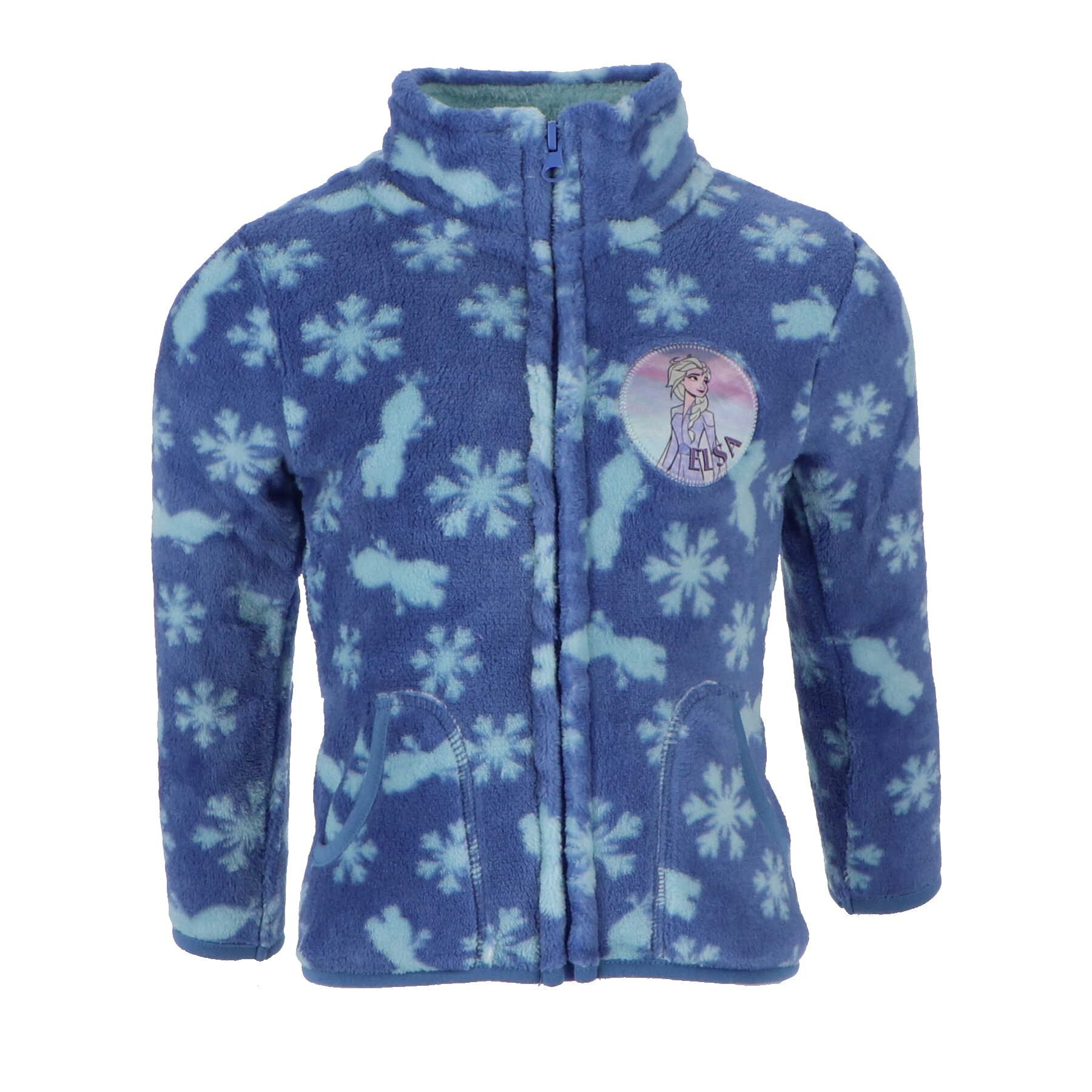 Disney Frozen Sweatjacke Jacke Gemütliche Kinder-Sweatjacke in Blau für kalte Tage