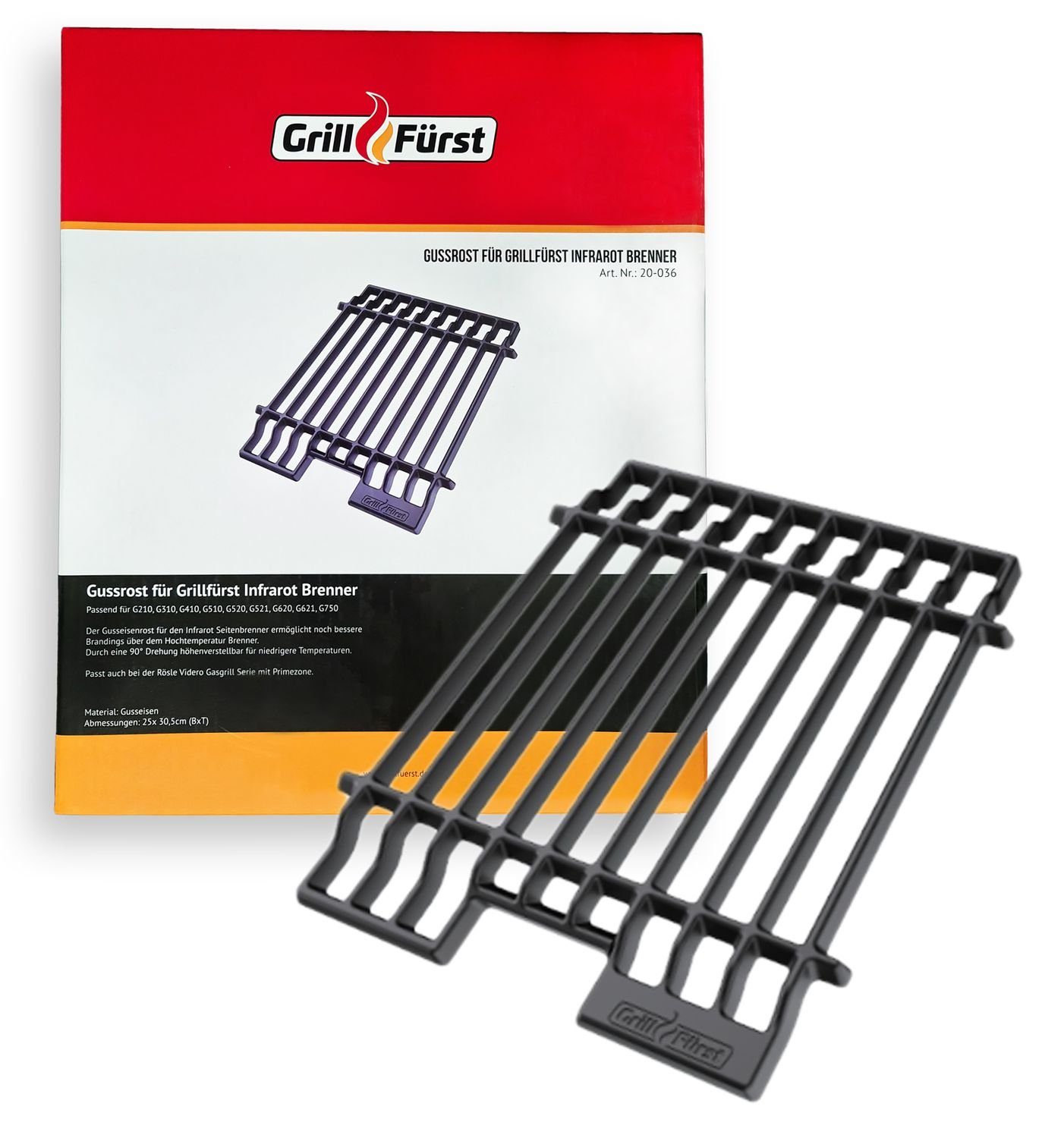 Grillfürst Grillrost Grillfürst Gusseisen Rost für Infrarot-Zone für Grillfürst Gasgrills / Rösle Videro