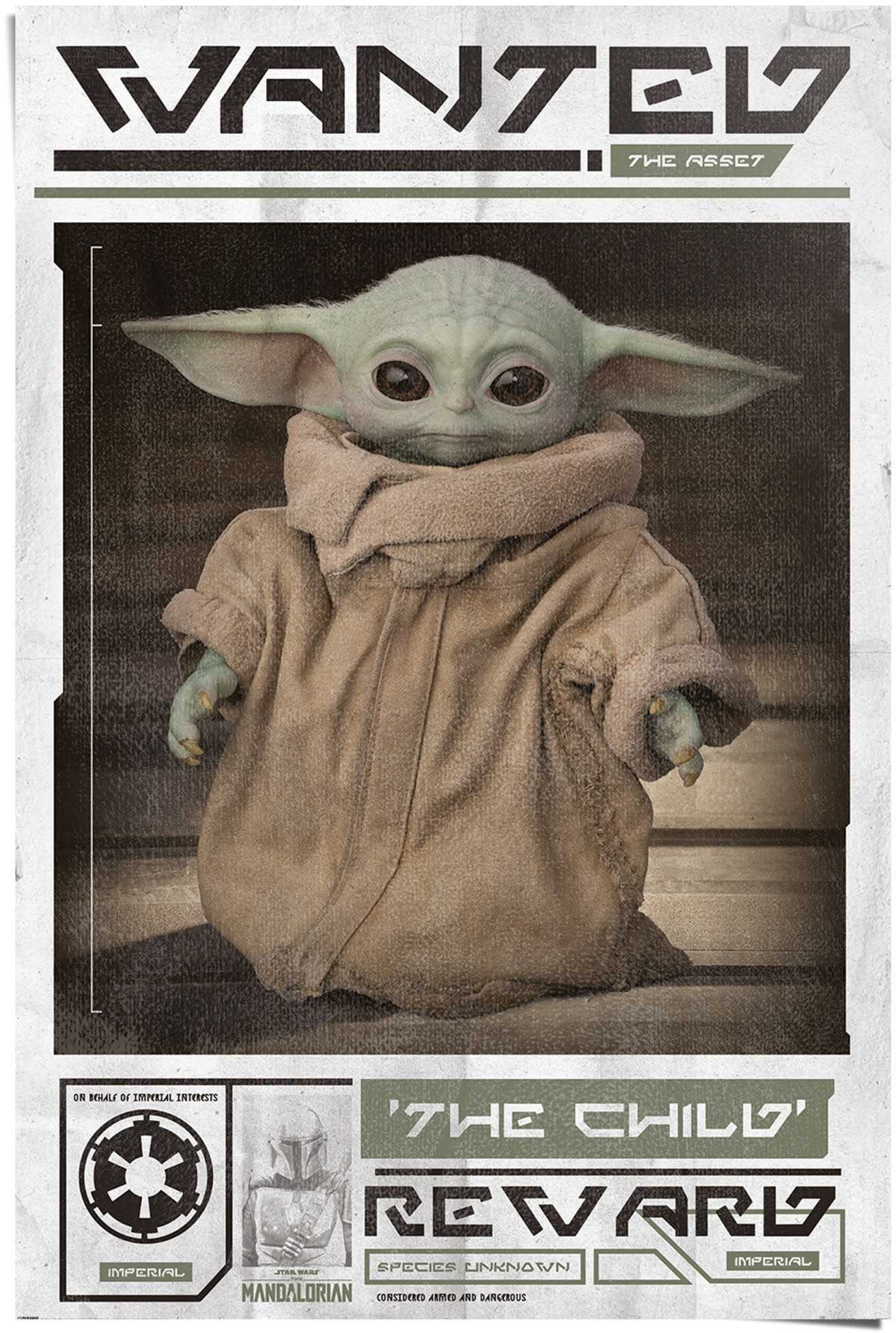 Poster Mandalorian St) The Child, Reinders! Yoda Serien Baby Poster (1