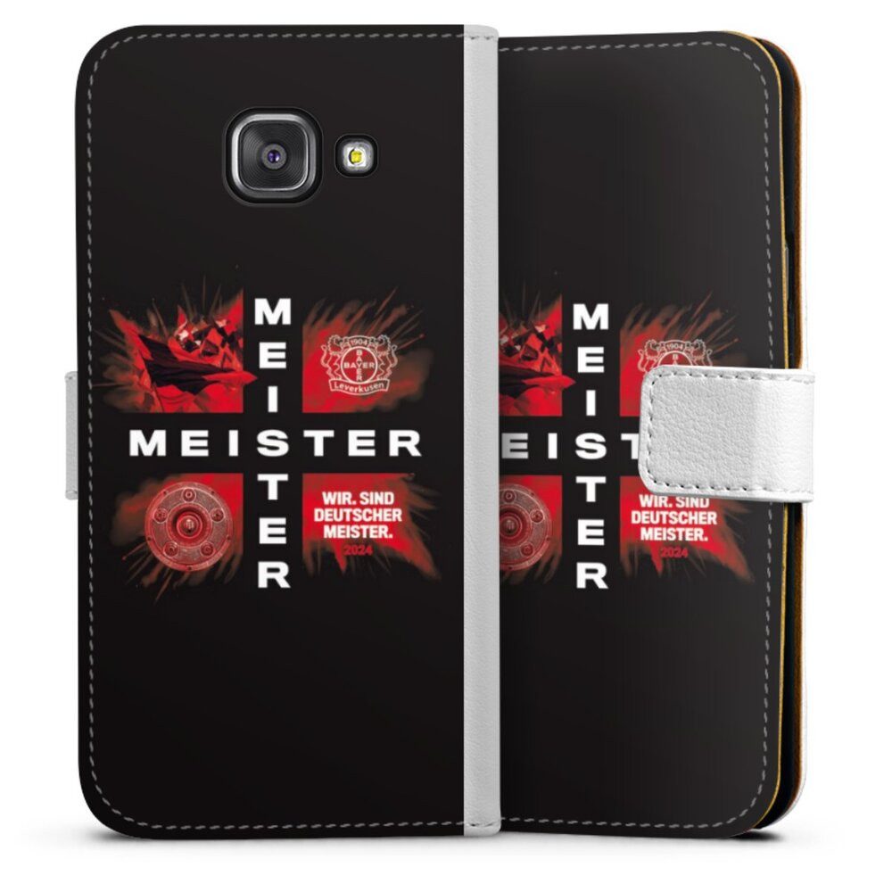 DeinDesign Handyhülle Bayer 04 Leverkusen Meister Offizielles Lizenzprodukt, Samsung Galaxy A3 (2016) Hülle Handy Flip Case Wallet Cover