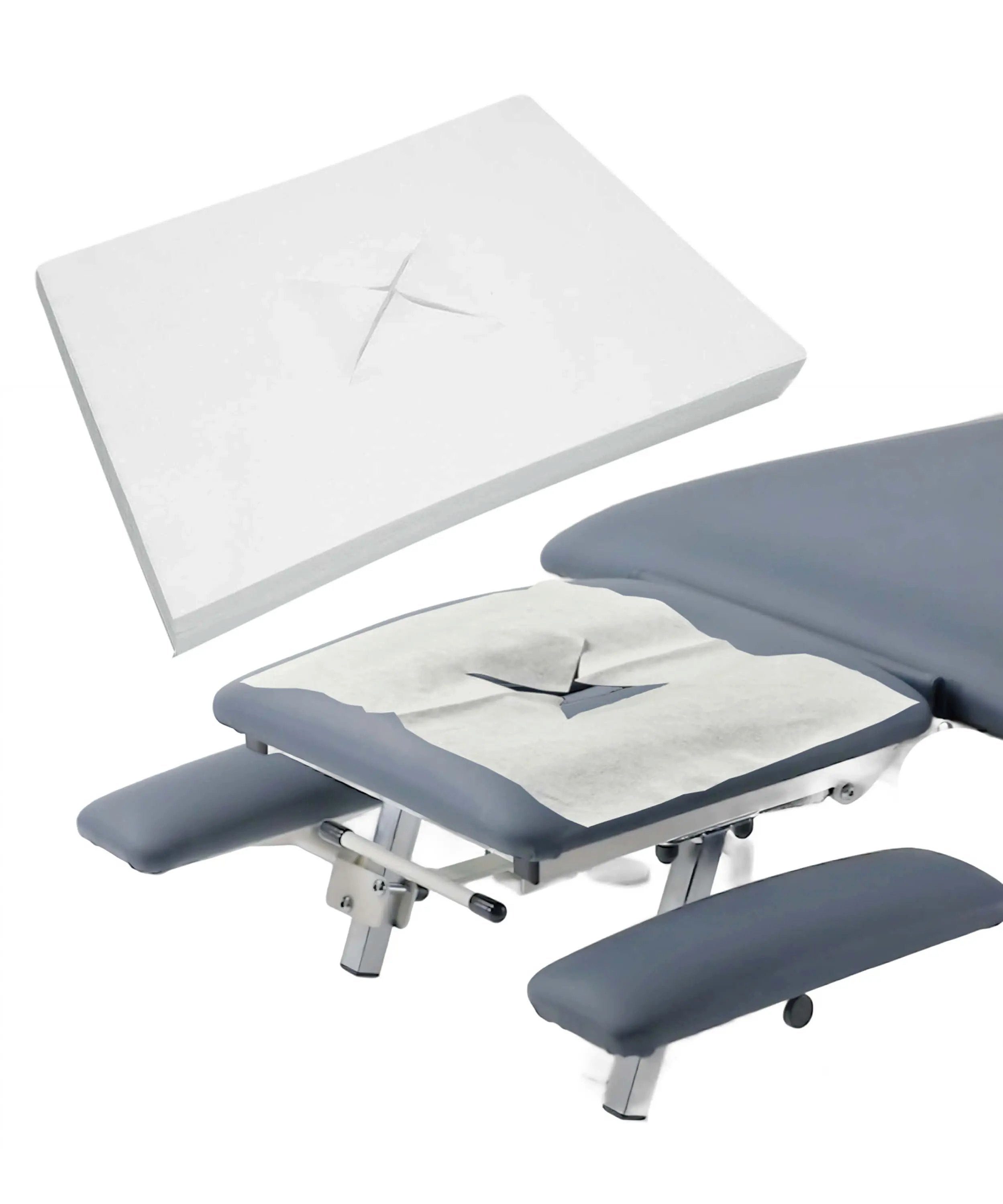 ZEN MASSAGE WARE Massageliege ZEN Nasenschlitztücher mit X-Ausschnitt (100-St), Gesichtsauflagen mit X-Ausschnitt aus weichem Vlies-Stoff
