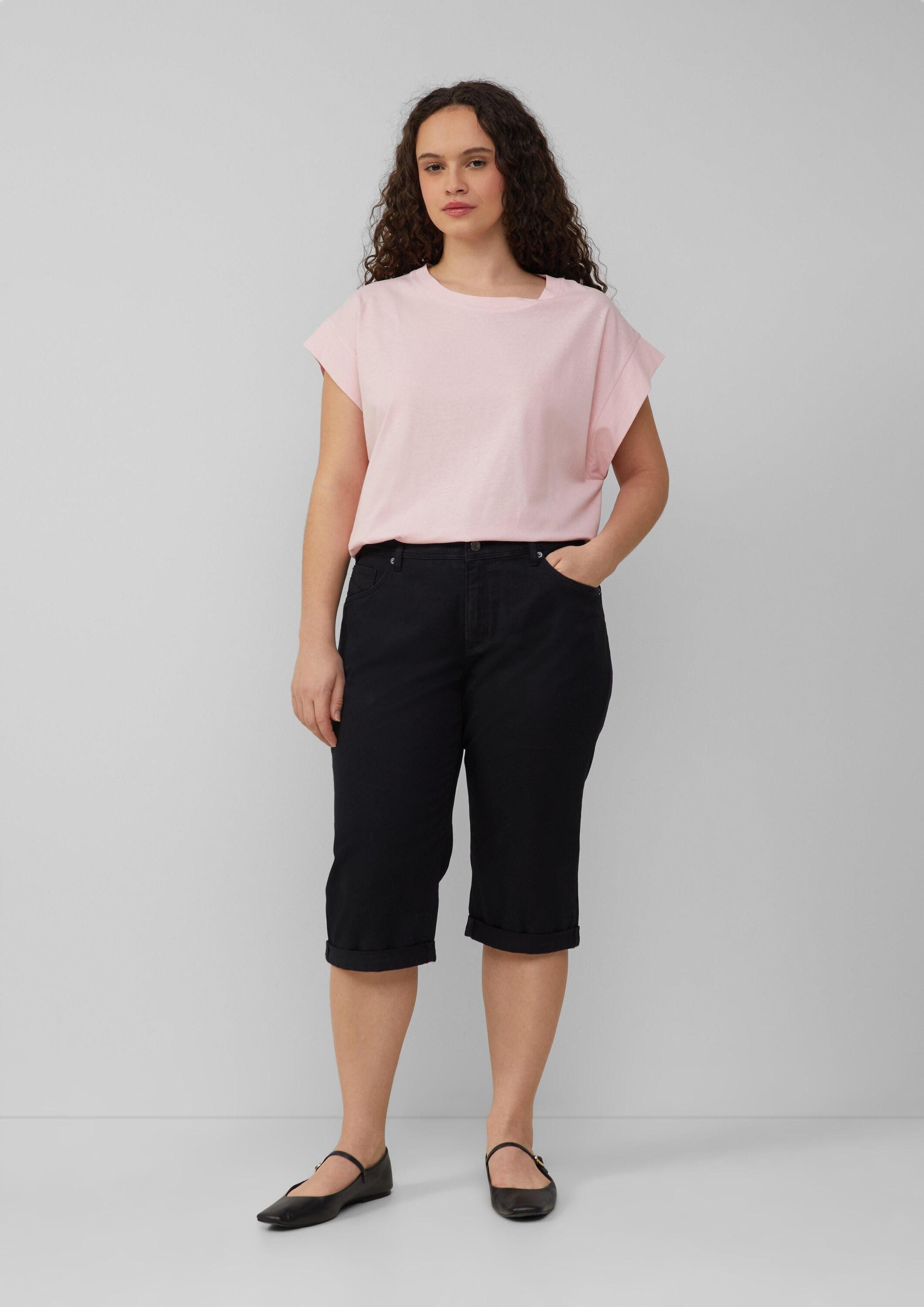 QS Jeansshorts Jeans-Hose Jeans / Curvy Fit / Mid Rise / Capri Length günstig online kaufen