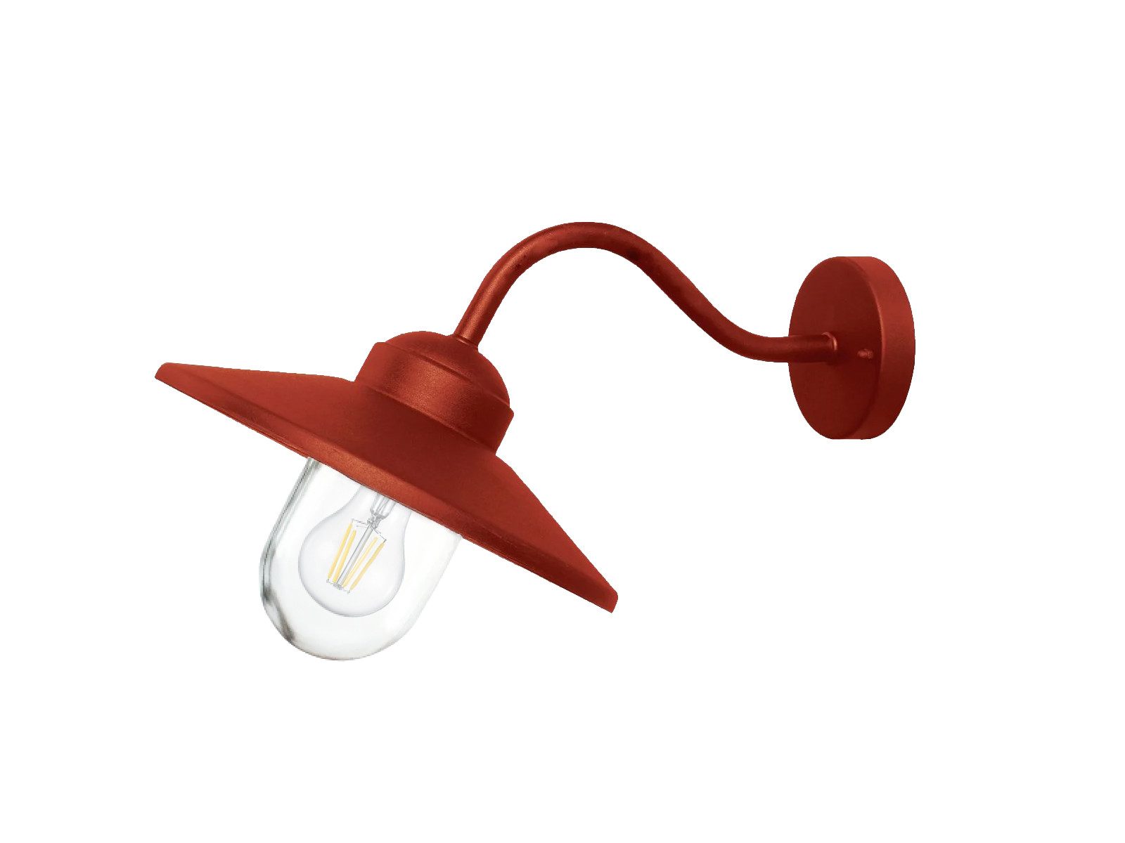 Elstead LIGHTING LED Außen-Wandleuchte, LED wechselbar, Warmweiß, Außenleuchten Fassadenbeleuchtung Haus-wand in Oxidrot, Höhe 25,5cm