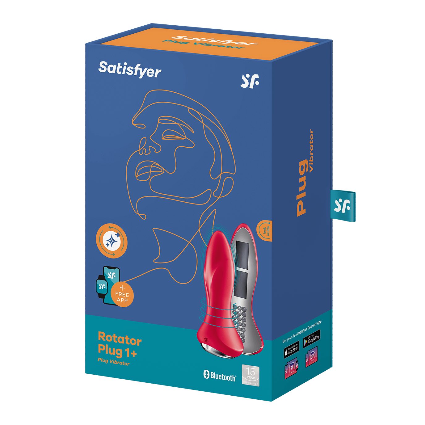 Satisfyer Anal-Stimulator Satisfyer "Rotator Plug 1 Analvibrator, App", 14cm Connect Bluetooth