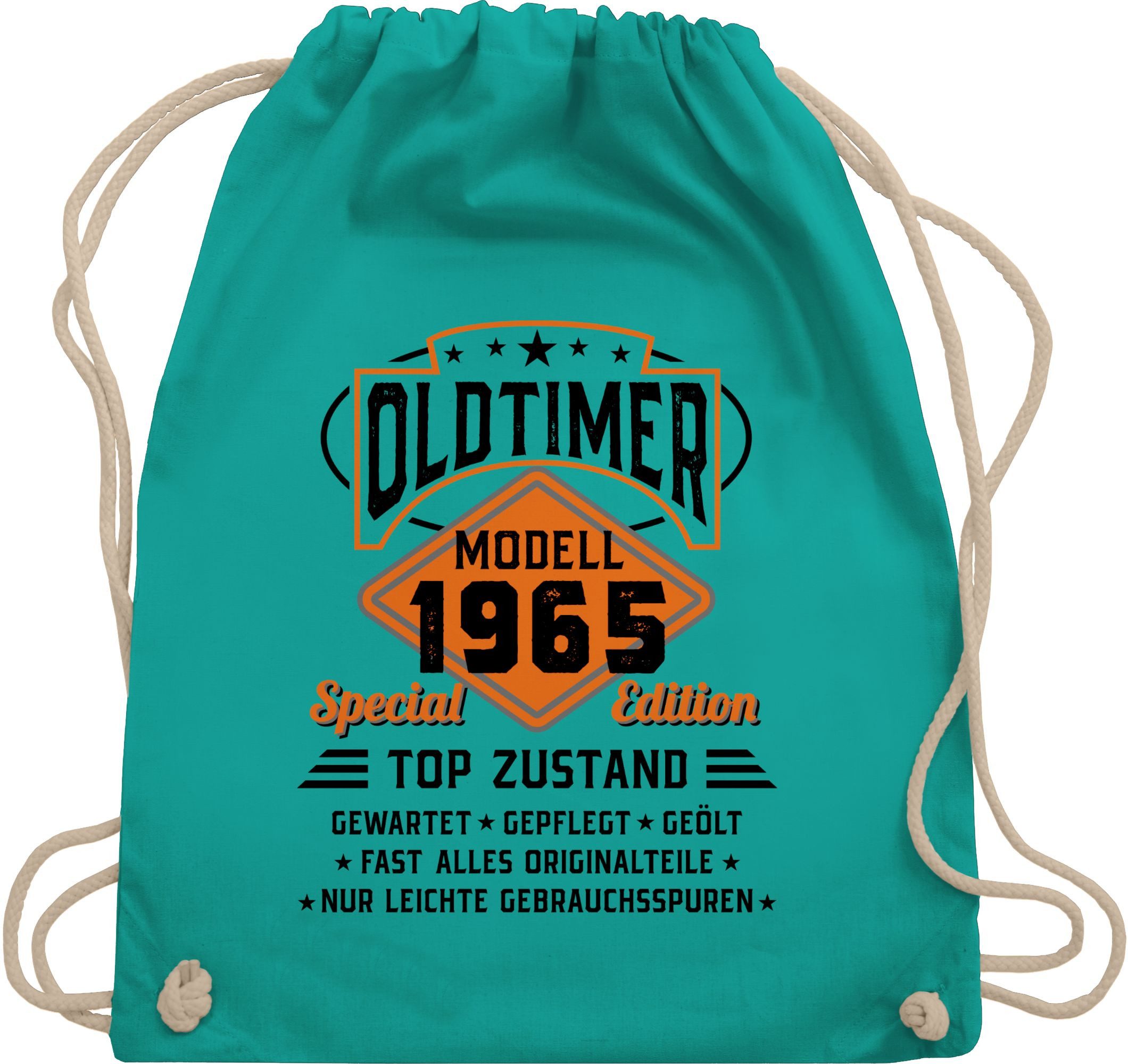 Shirtracer Turnbeutel Oldtimer Modell 1965 - schwarz, 60. Geburtstag