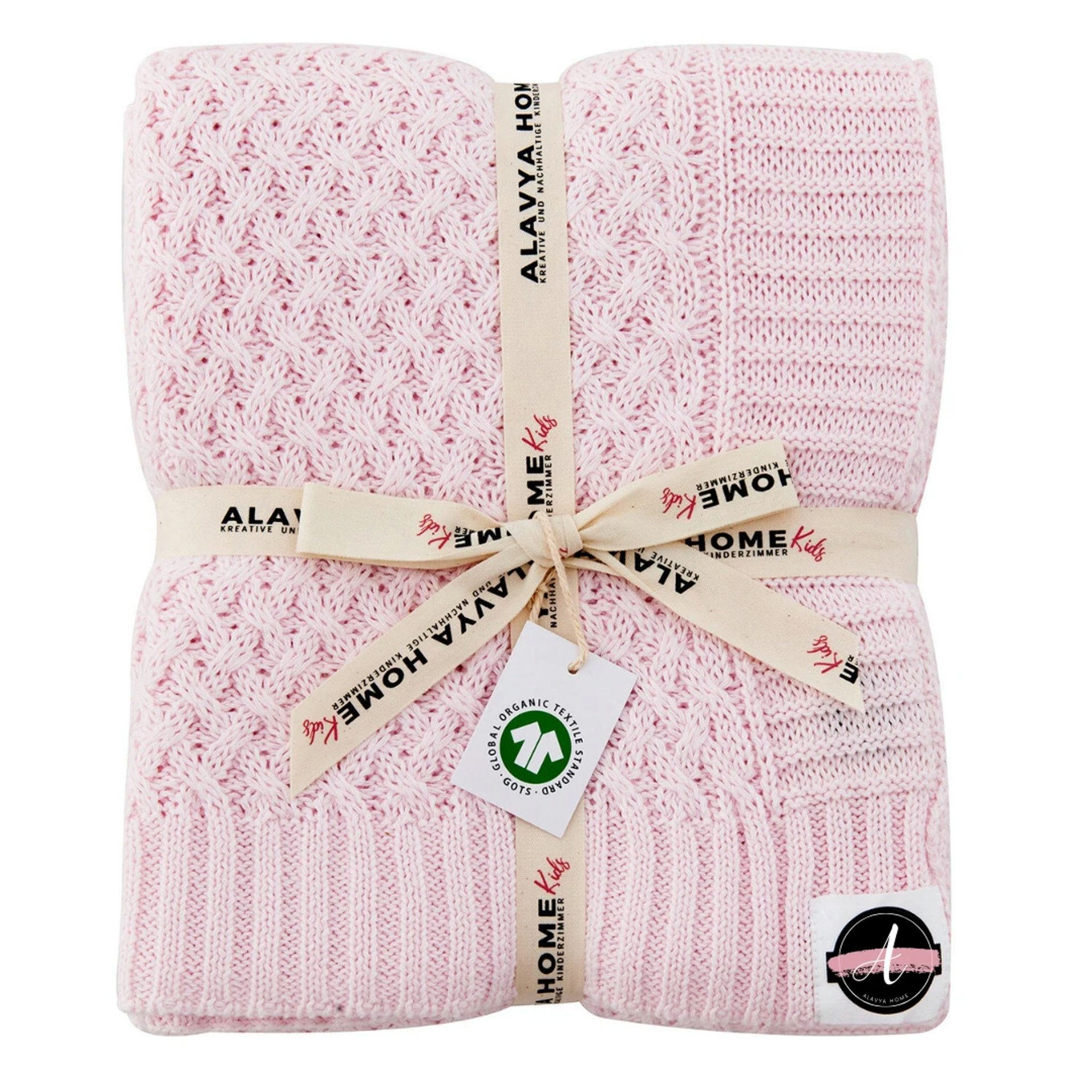 Babydecke Alavya Home Babydecke 75x100 cm GOTS Bio-Baumwolle - Rosa, Alavya Home®