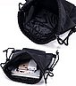 TAN.TOMI Sporttasche »Turnbeutel schwarz mit Kordelzug Sportbeutel Sportrucksack« (Hochwertiges Nylon, wasserdicht), mit Reißverschlusstaschen Innen und Reißverschluss-Vordertasche, Bild 5