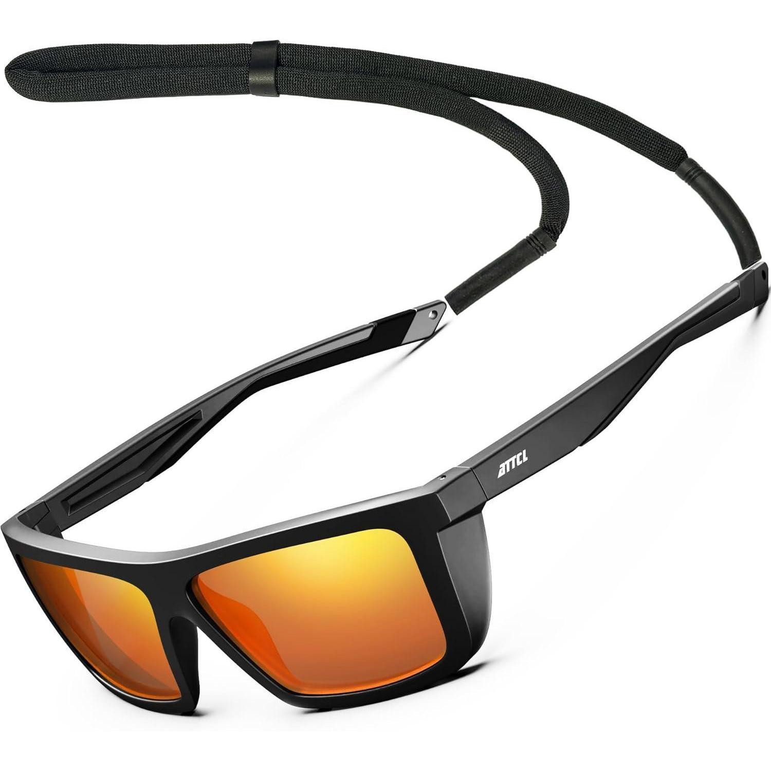 Sonnenbrille Sonnenbrille Herren Polarisierte Sport UV 1124-schwarz+rot Verspiegelt