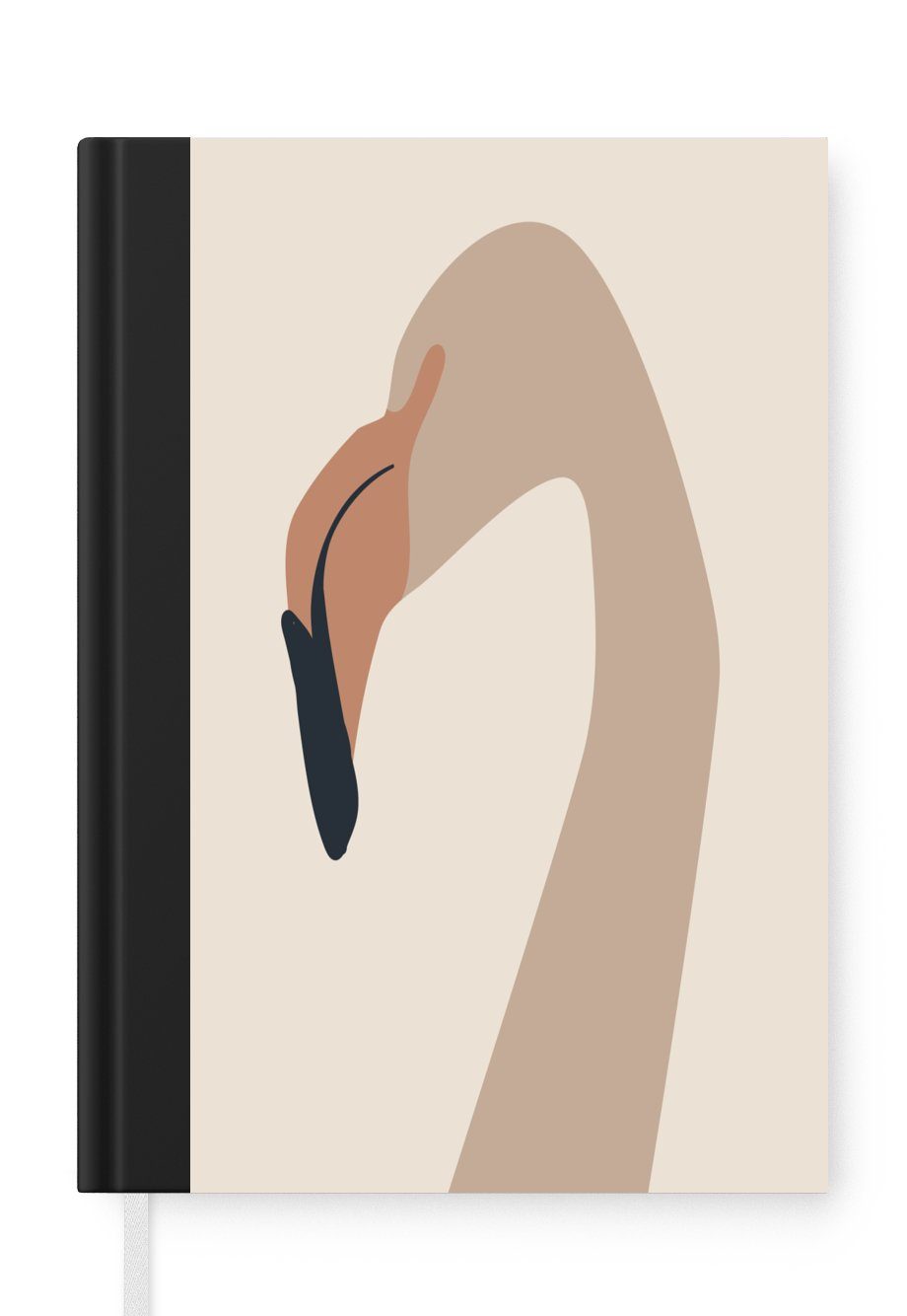 MuchoWow Notizbuch Pastell - Flamingo - Abstrakt, Journal, Merkzettel, Tagebuch, Notizheft, A5, 98 Seiten, Haushaltsbuch