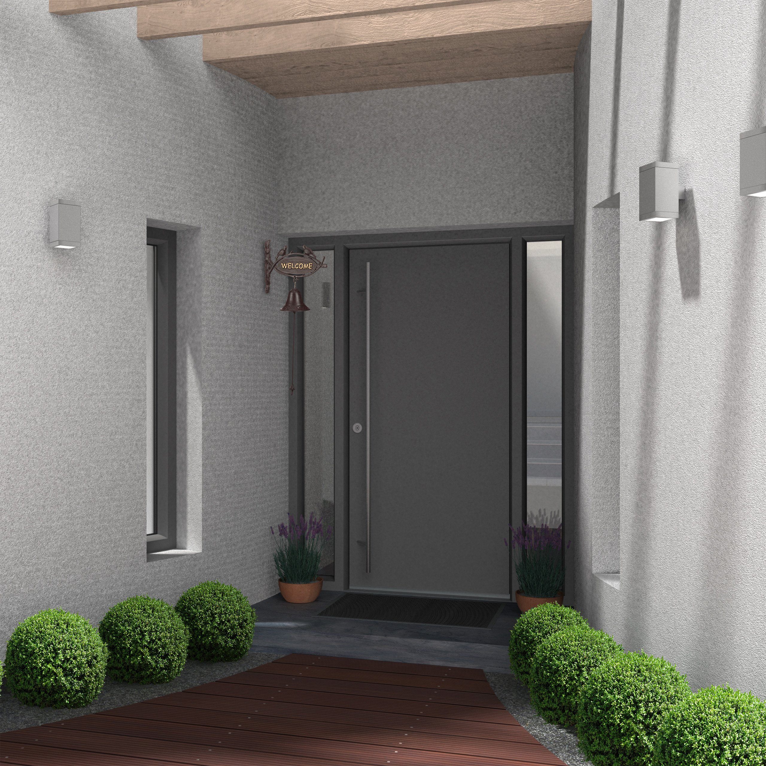 relaxdays Dekoobjekt 2 x Türglocke Gusseisen WELCOME (Set, 2 St., 2er Set)