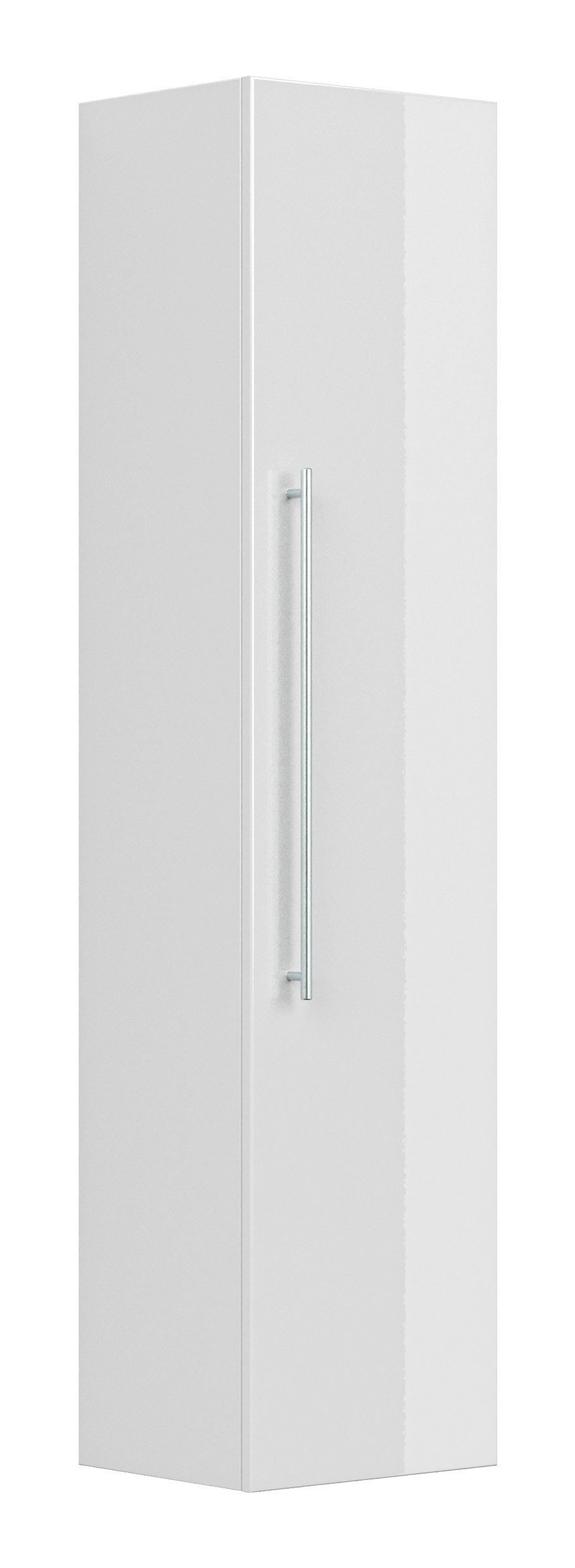 Posseik Hochschrank Badezimmer Hochschrank "Homeline" 150 cm Weiß Hochglanz