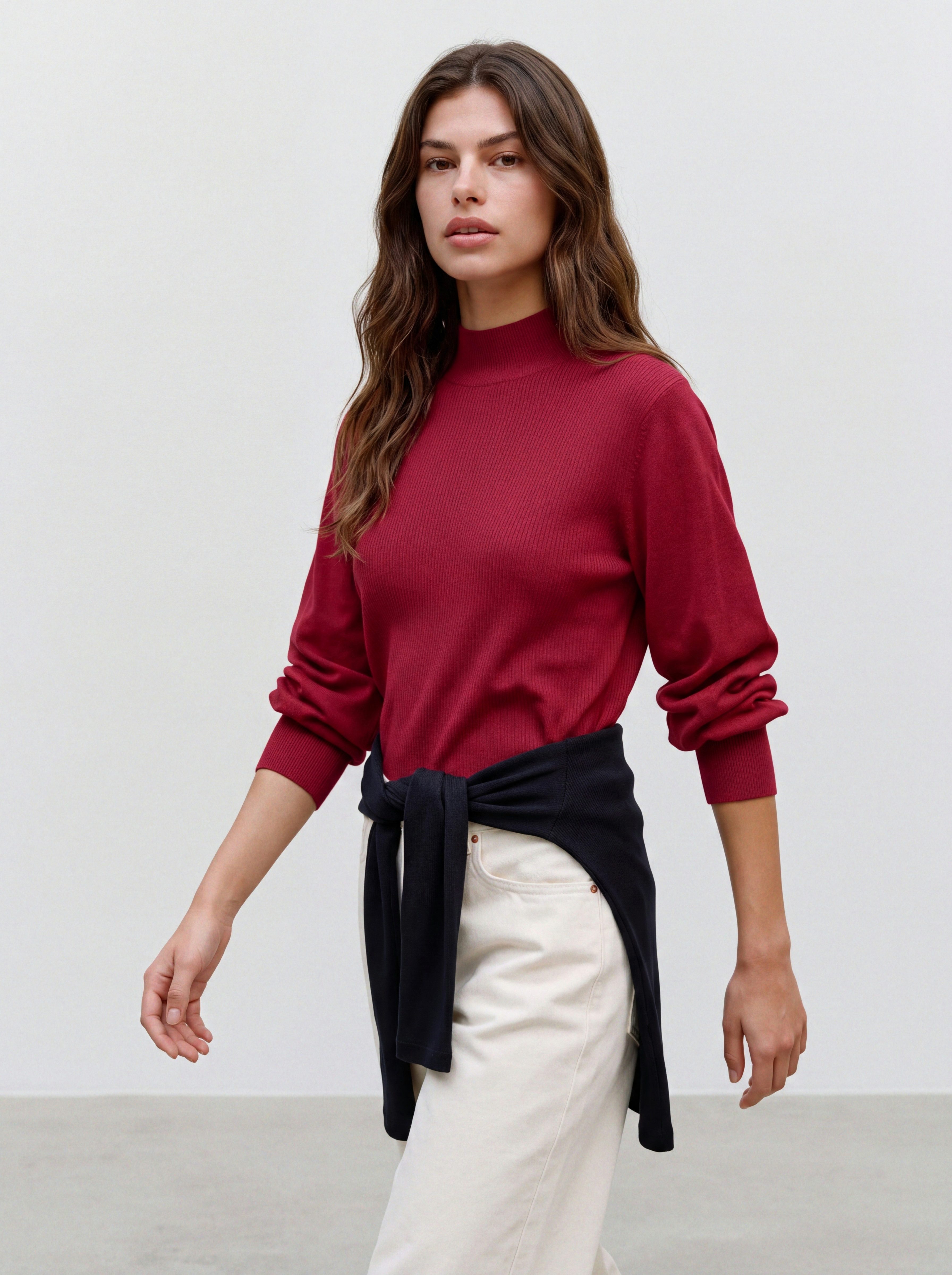 Vero Moda Strickpullover VMHOLLYKARIS LS FUNNELNECK PULLOVER BOO Viskosemischung