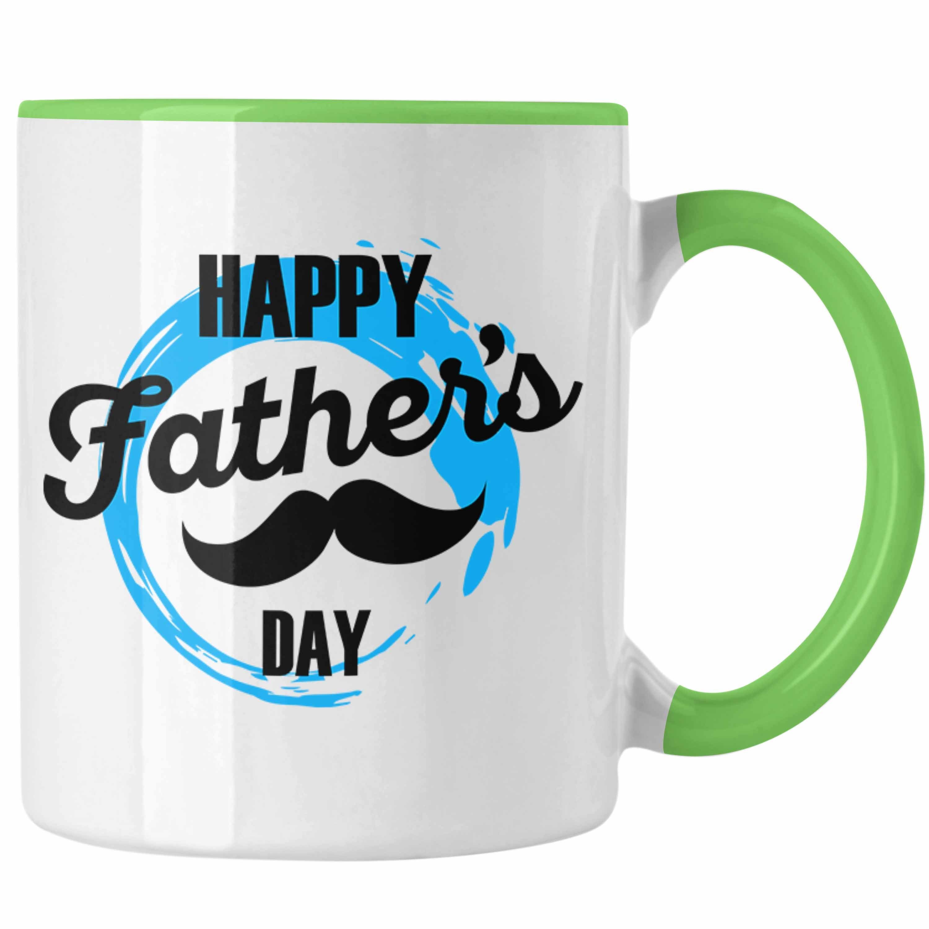 Trendation Tasse Tasse für Papa Happy Father's Day Geschenk für den Vatertag Grün