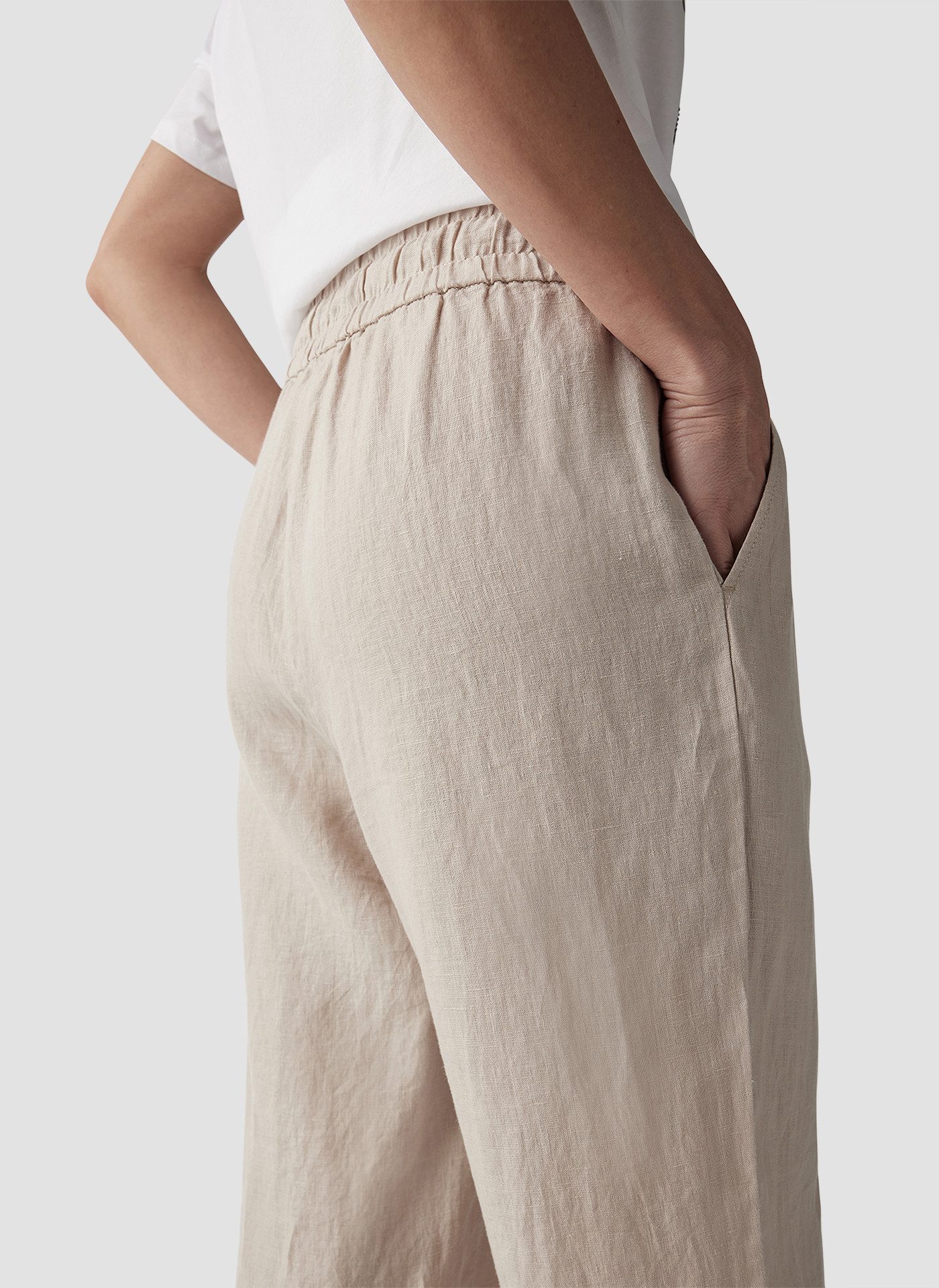 LeComte Jerseyhose LeComte Leinenhose mit Gummibund