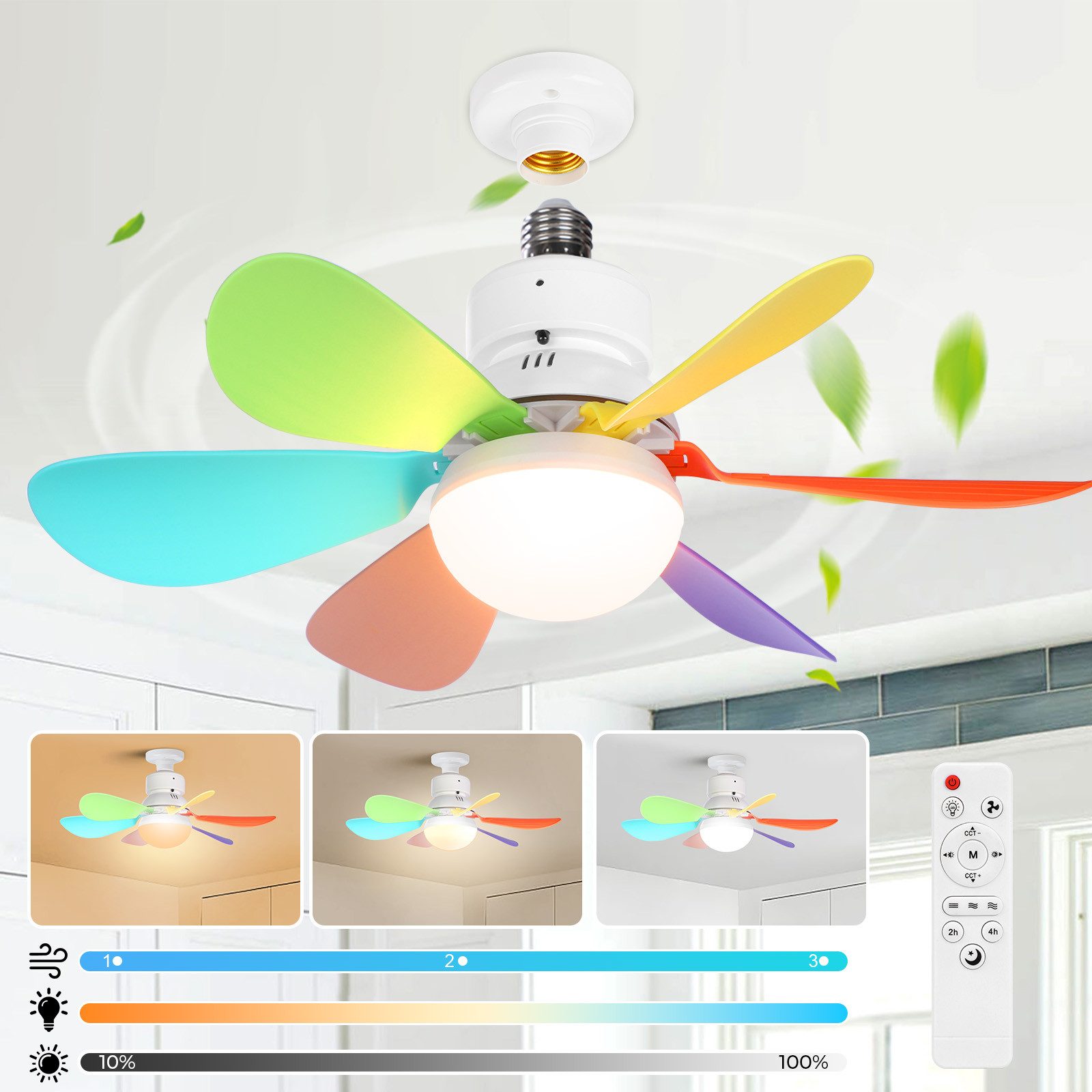 SERBASIC Deckenventilator Klein Leise Deckenventilator mit günstig online kaufen